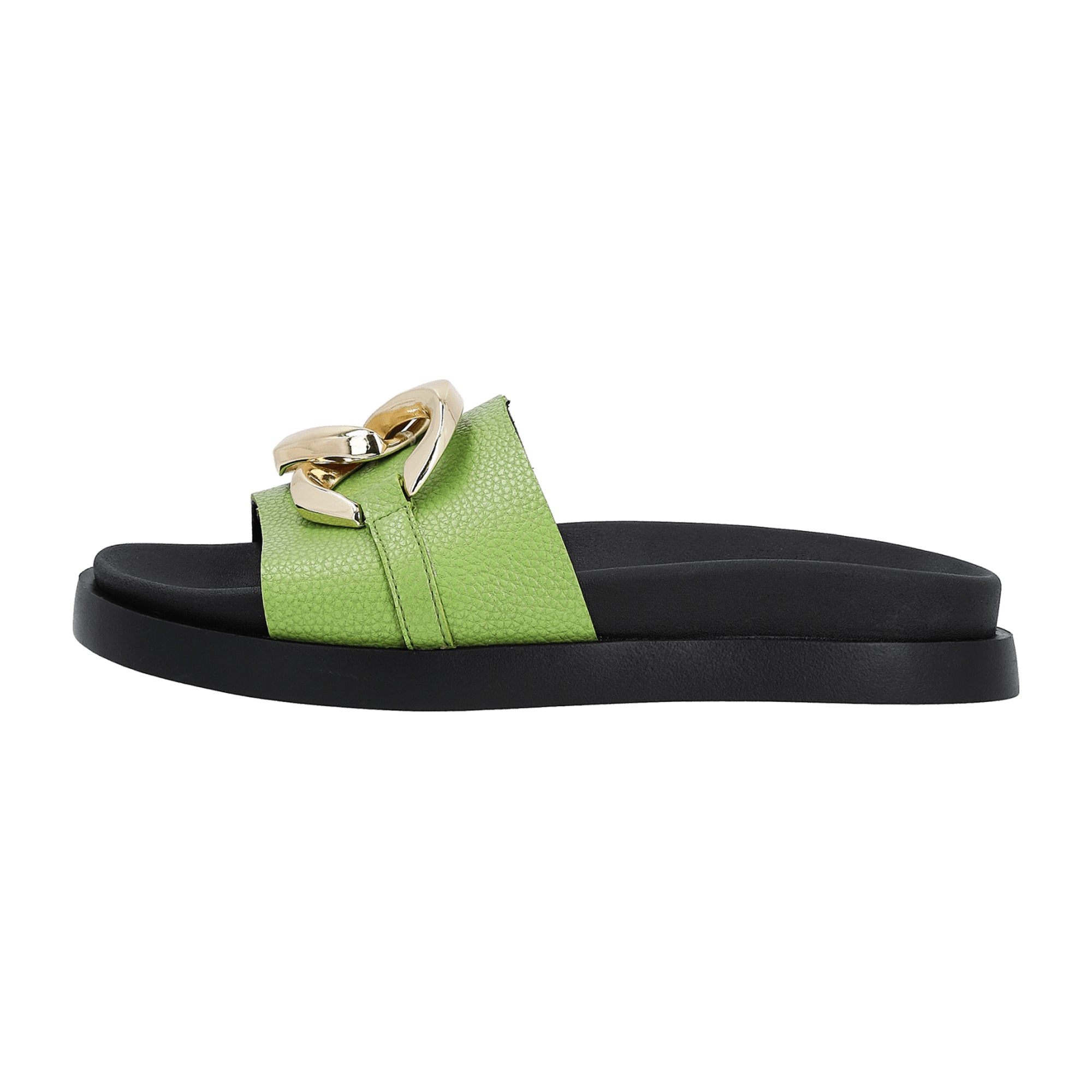 Rieker W1452-52 Women's Green Leather Shoes Flat Heel Narrow Fit
