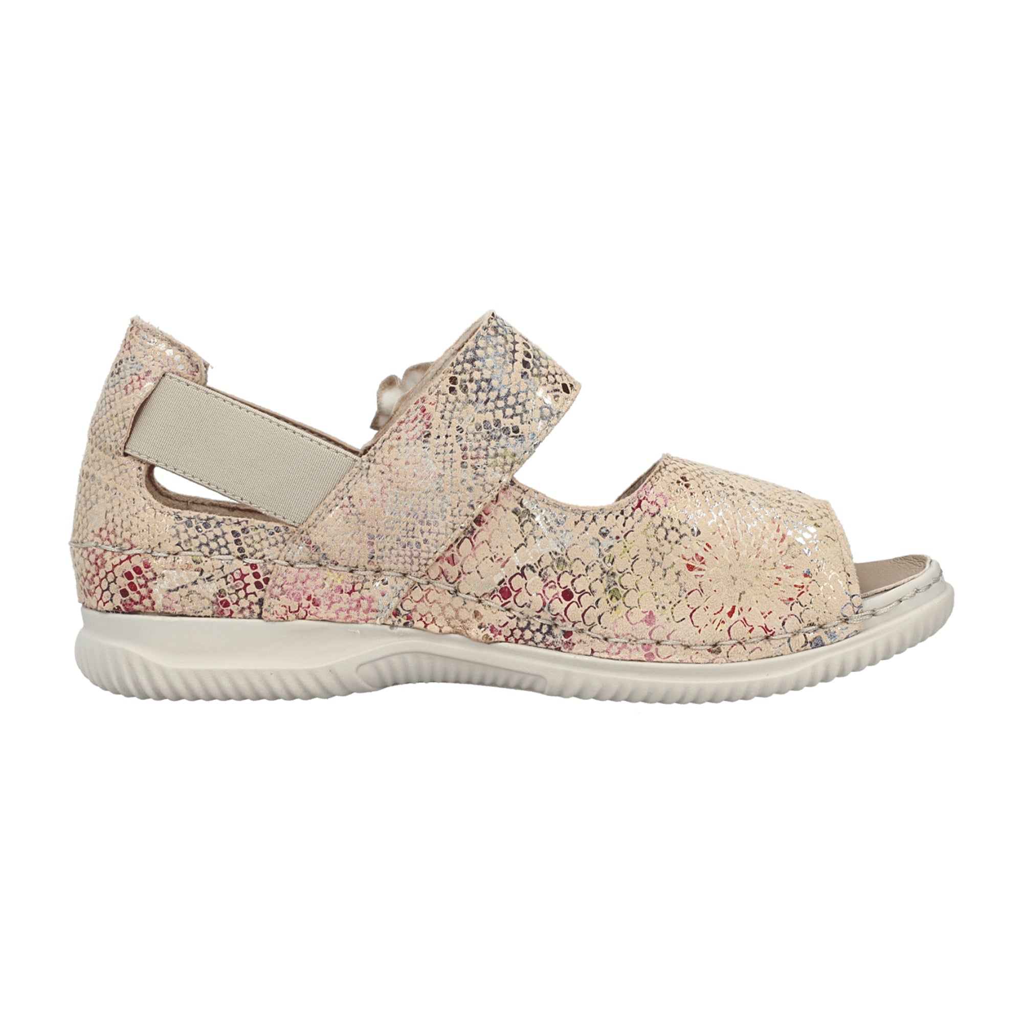 Rieker Women's Colorful Leather Flats with Textile Lining and Low Heel