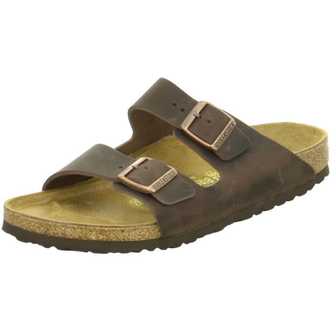 Birkenstock Arizona Leather Oiled Habana Slides Sandals Thongs Slip On narrow - Bartel-Shop