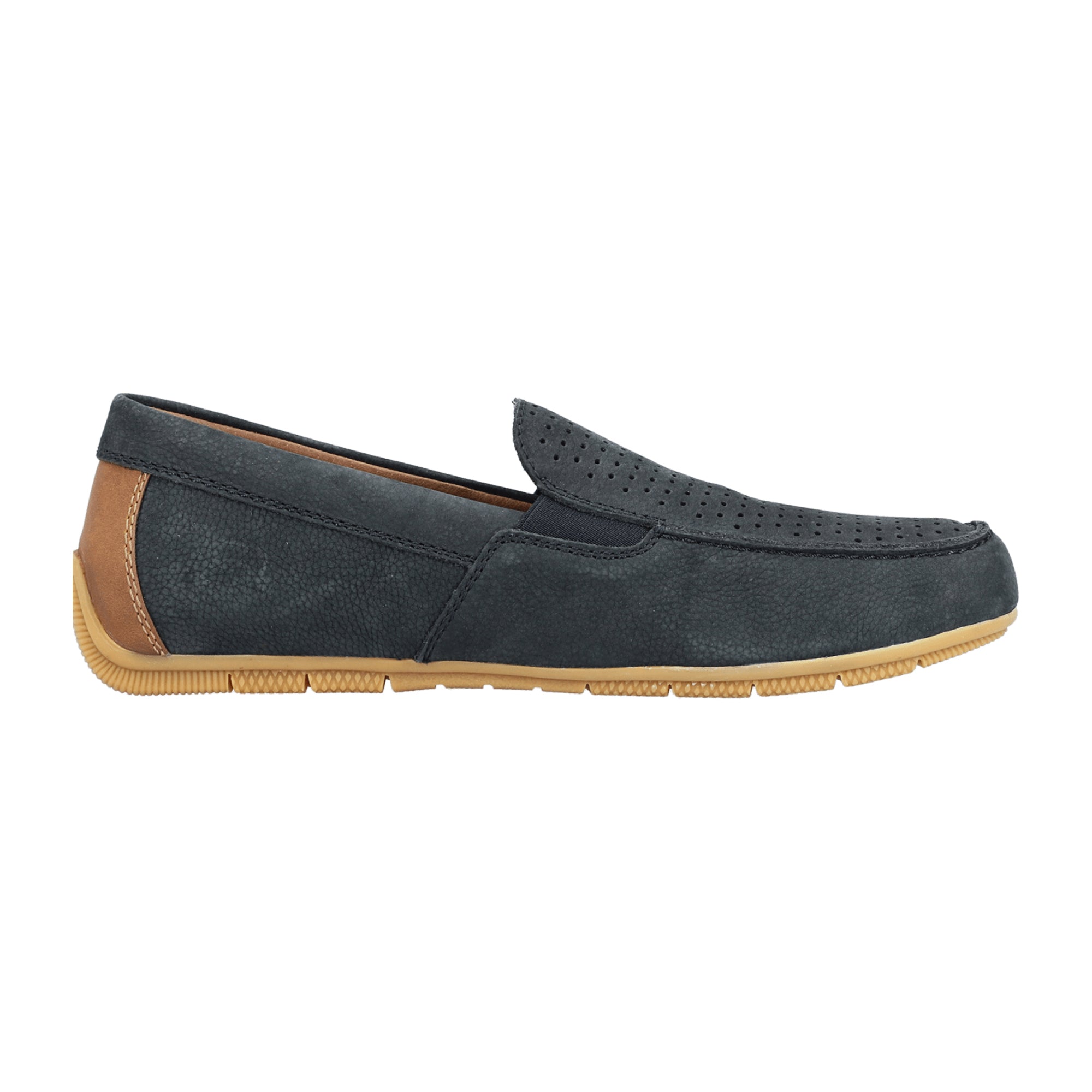 Rieker Men's Blue Leather Slip-On Casual Shoes