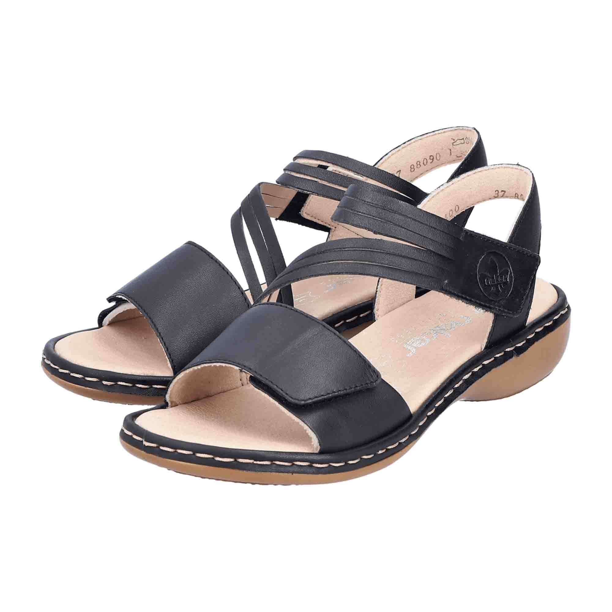 Rieker Comfortable Black Sandals for Women