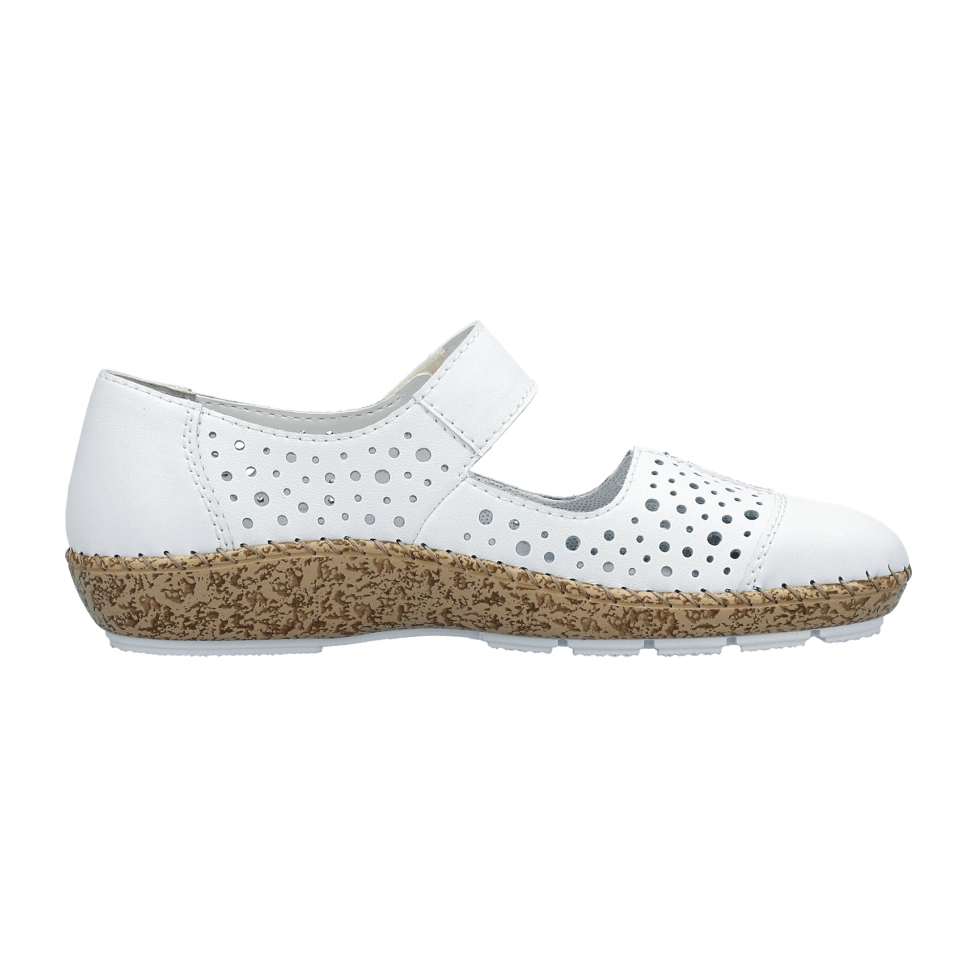Rieker Comfortable Women's Slip-On Shoes White