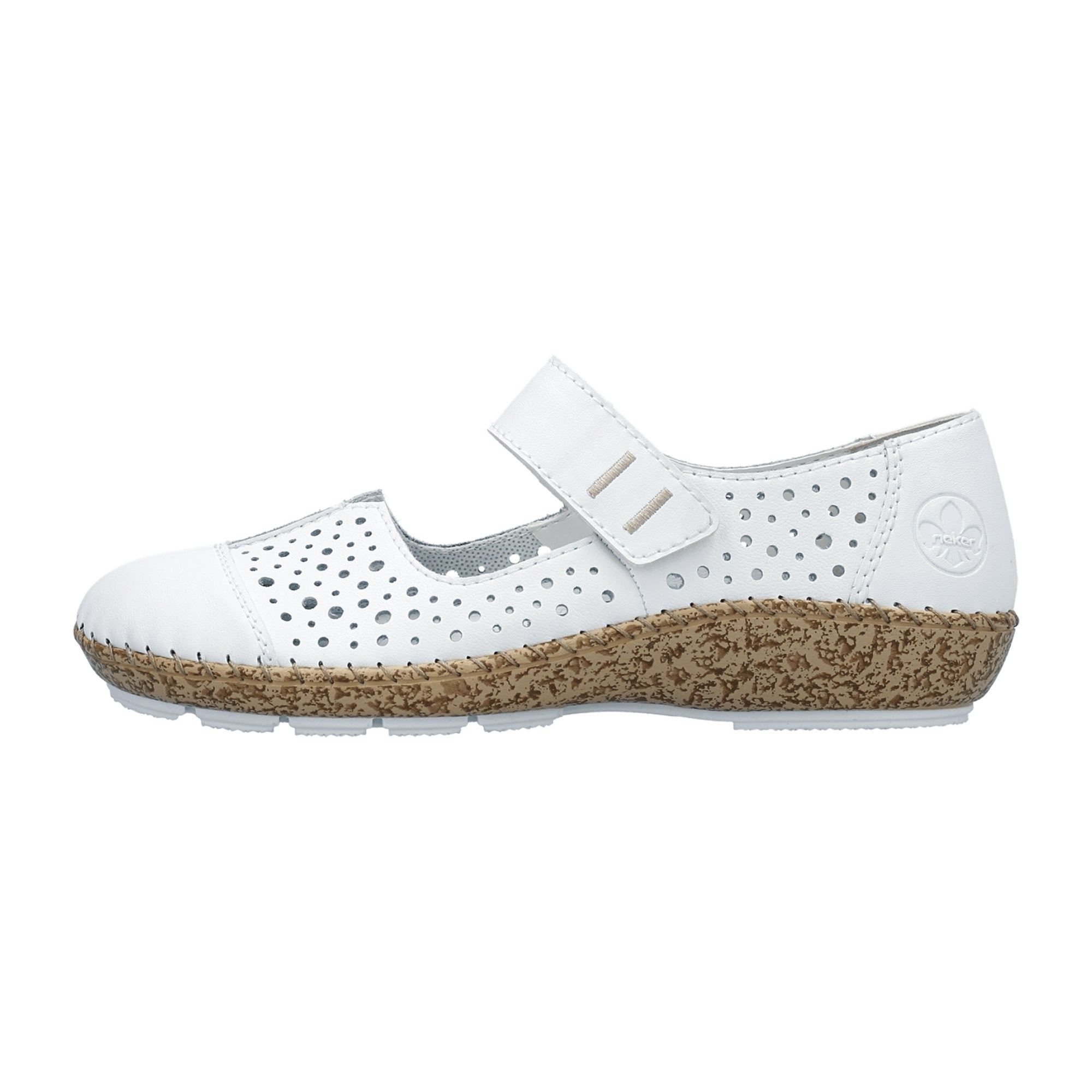 Rieker Comfortable Women's Slip-On Shoes White