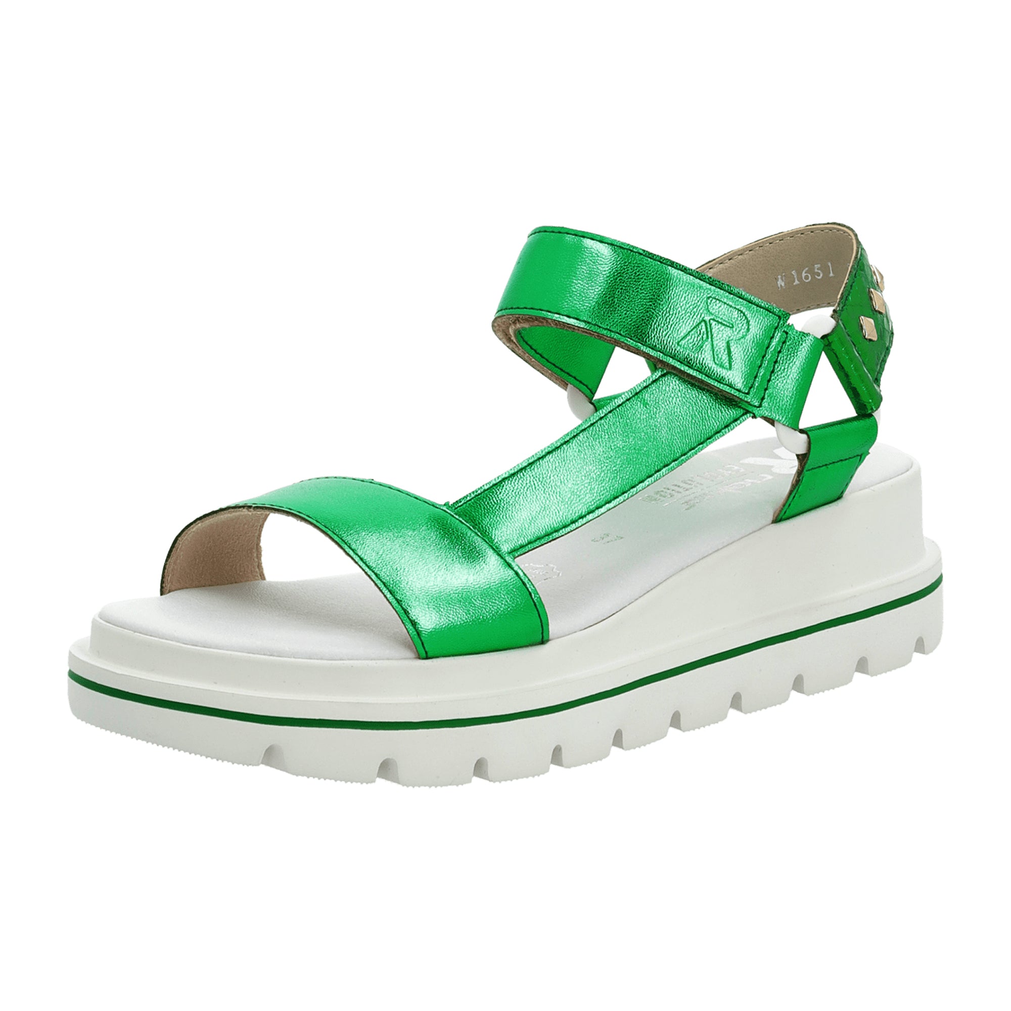 Rieker Women's Green Sandals Comfortable Wedge Heel Synthetic Upper