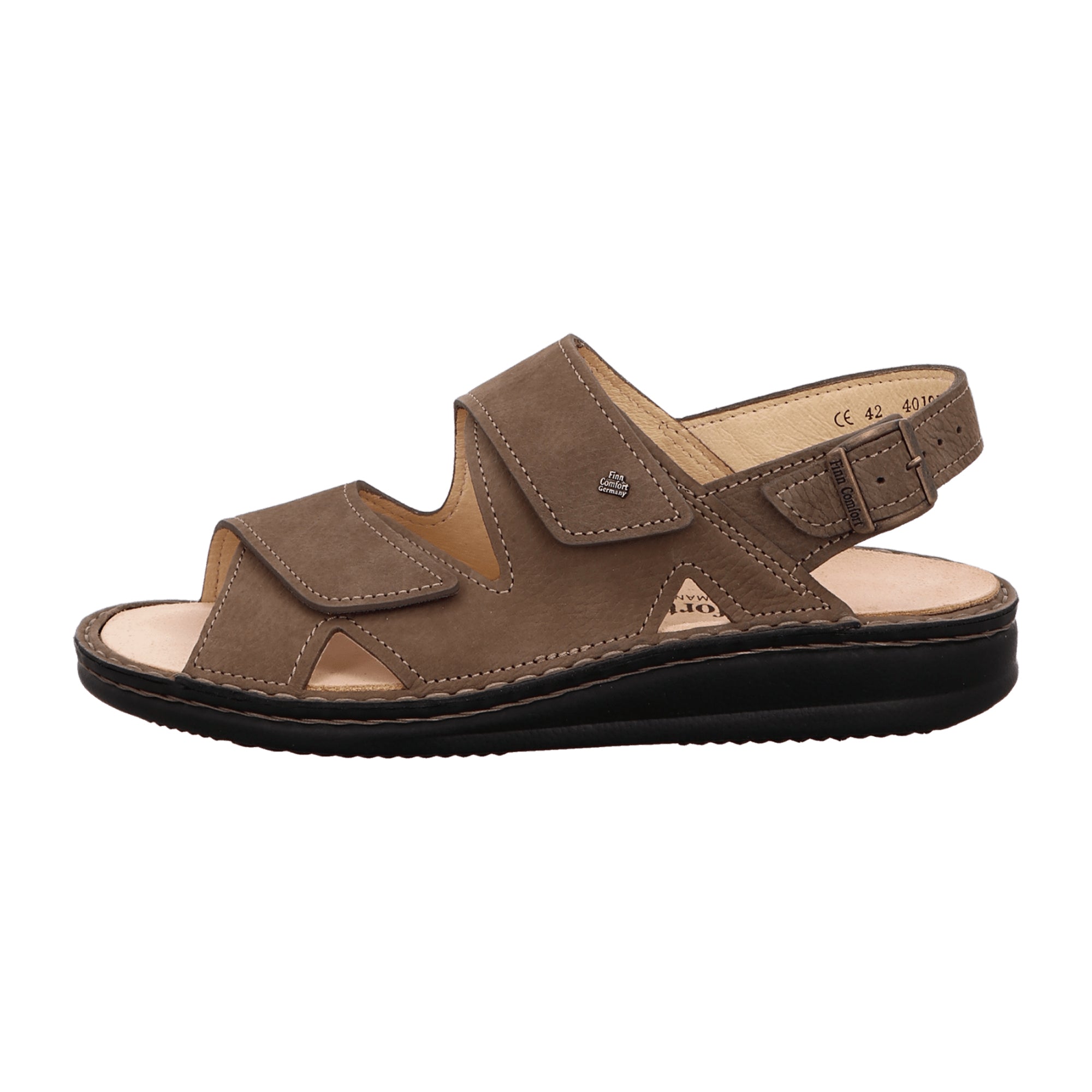 Finn Comfort Toro-Soft Men's Sandals in Oxide Brown - Comfortable Leather Sandals with Adjustable Straps