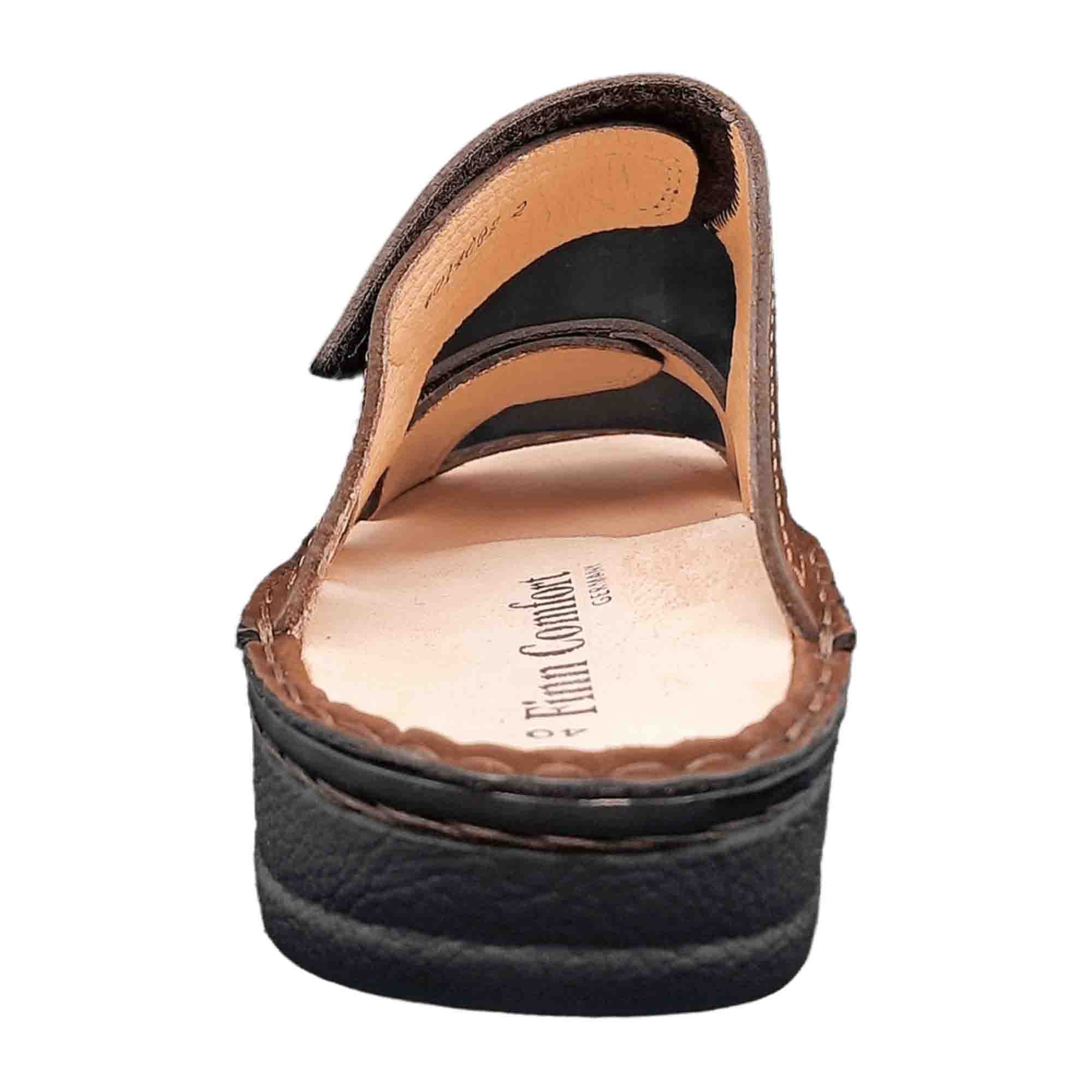 Finn Comfort Danzig-Soft Men's Sandals - Leather Slides, Coffee Brown