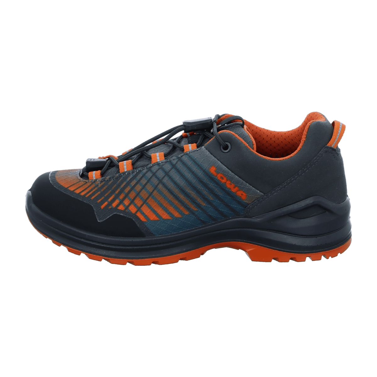 LOWA Carezza GTX Lo JR Kids Hiking Shoes - Waterproof Anthracite Orange