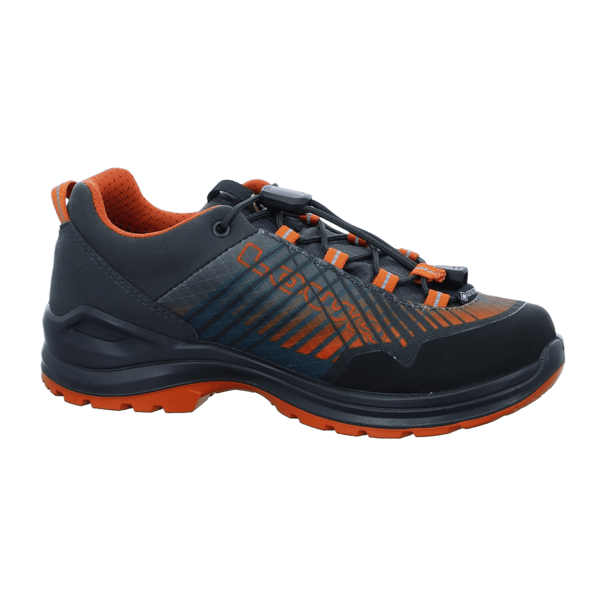 LOWA Carezza GTX Lo JR Kids Hiking Shoes - Waterproof Anthracite Orange