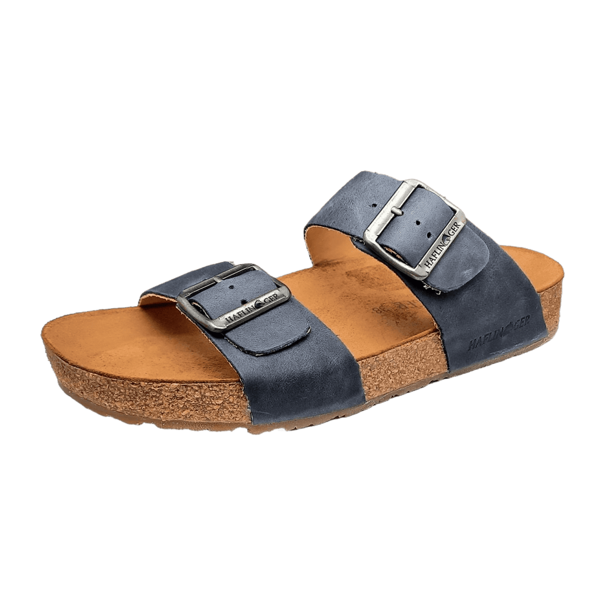 Haflinger Bio Andrea Women's Leather Mules - Cork Clogs Country Marine