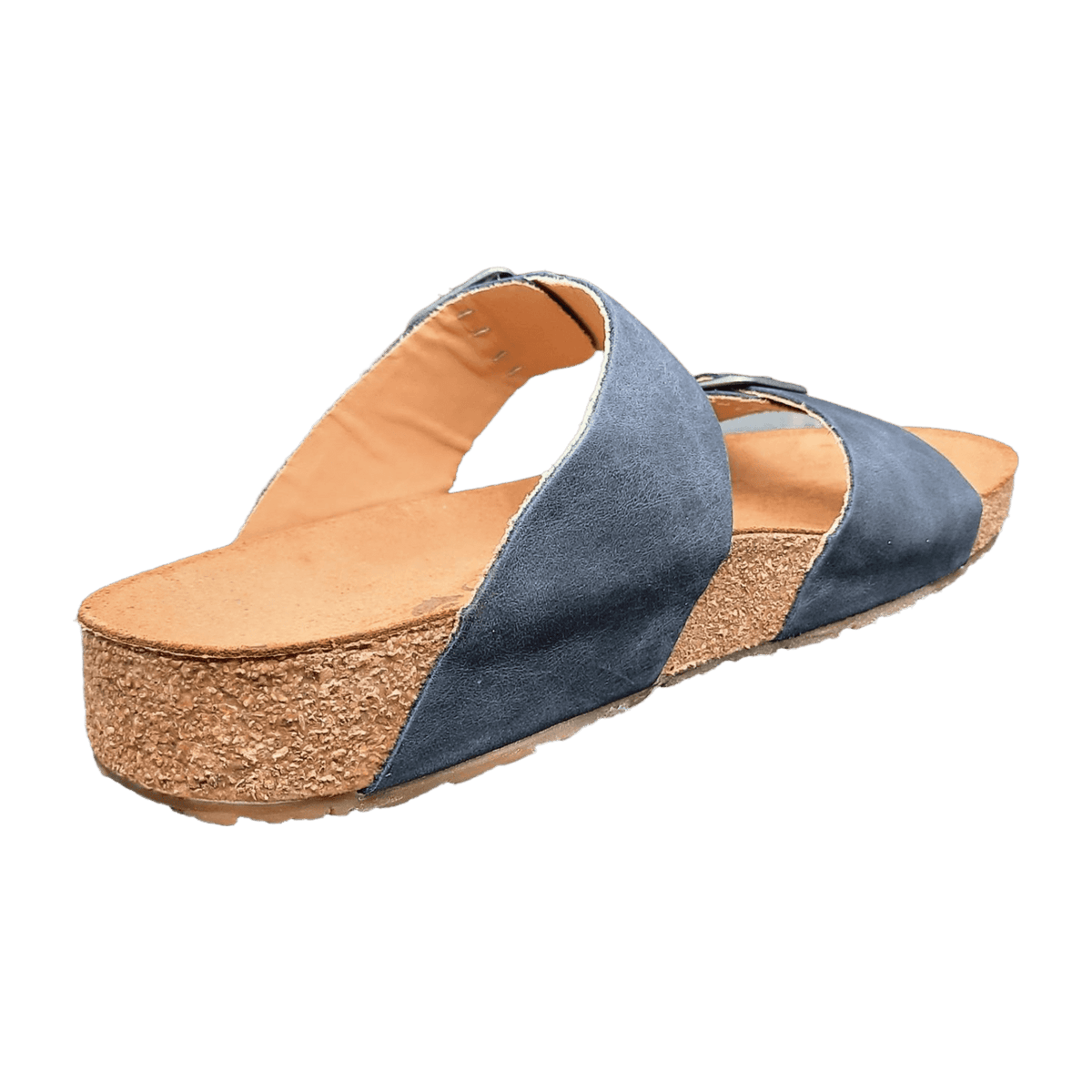 Haflinger Bio Andrea Women's Leather Mules - Cork Clogs Country Marine
