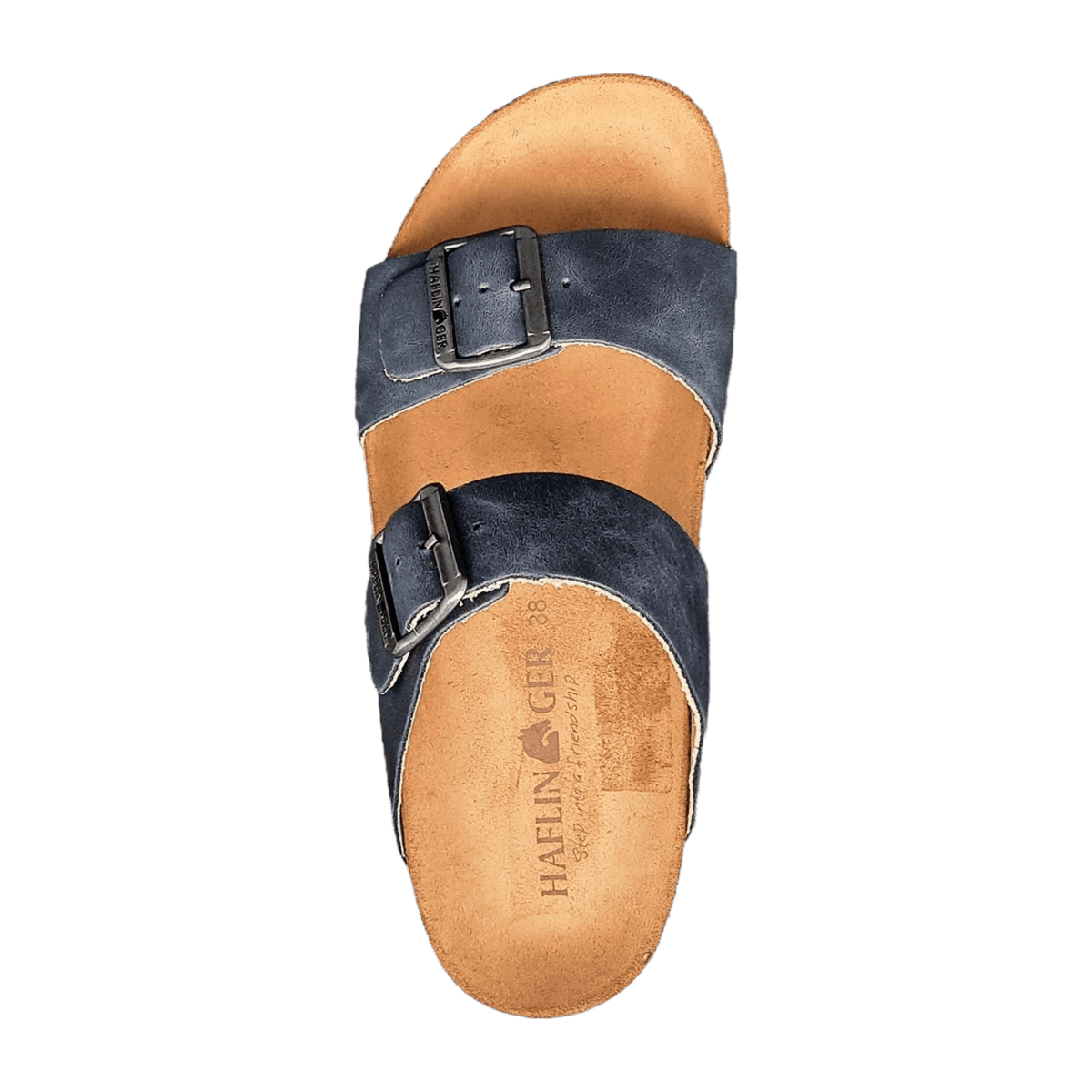 Haflinger Bio Andrea Women's Leather Mules - Cork Clogs Country Marine