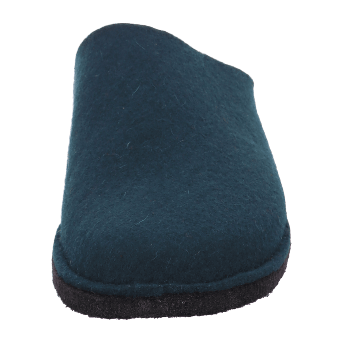 HAFLINGER Flair Soft Men's House Slippers - Warm Wool Felt Dark Green
