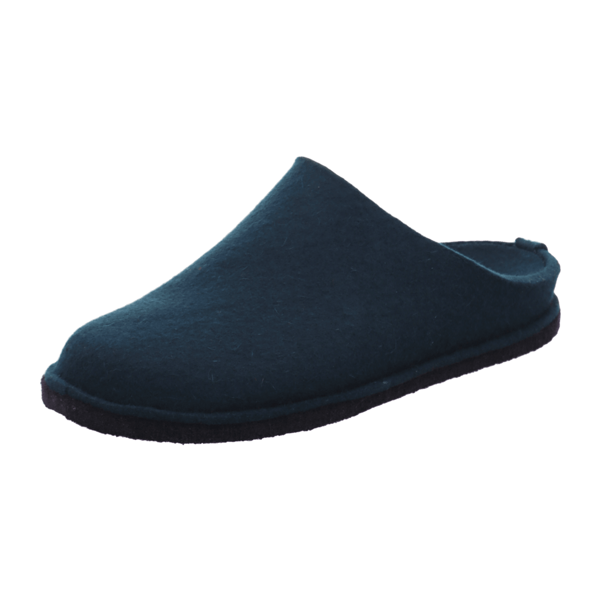 HAFLINGER Flair Soft Men's House Slippers - Warm Wool Felt Dark Green