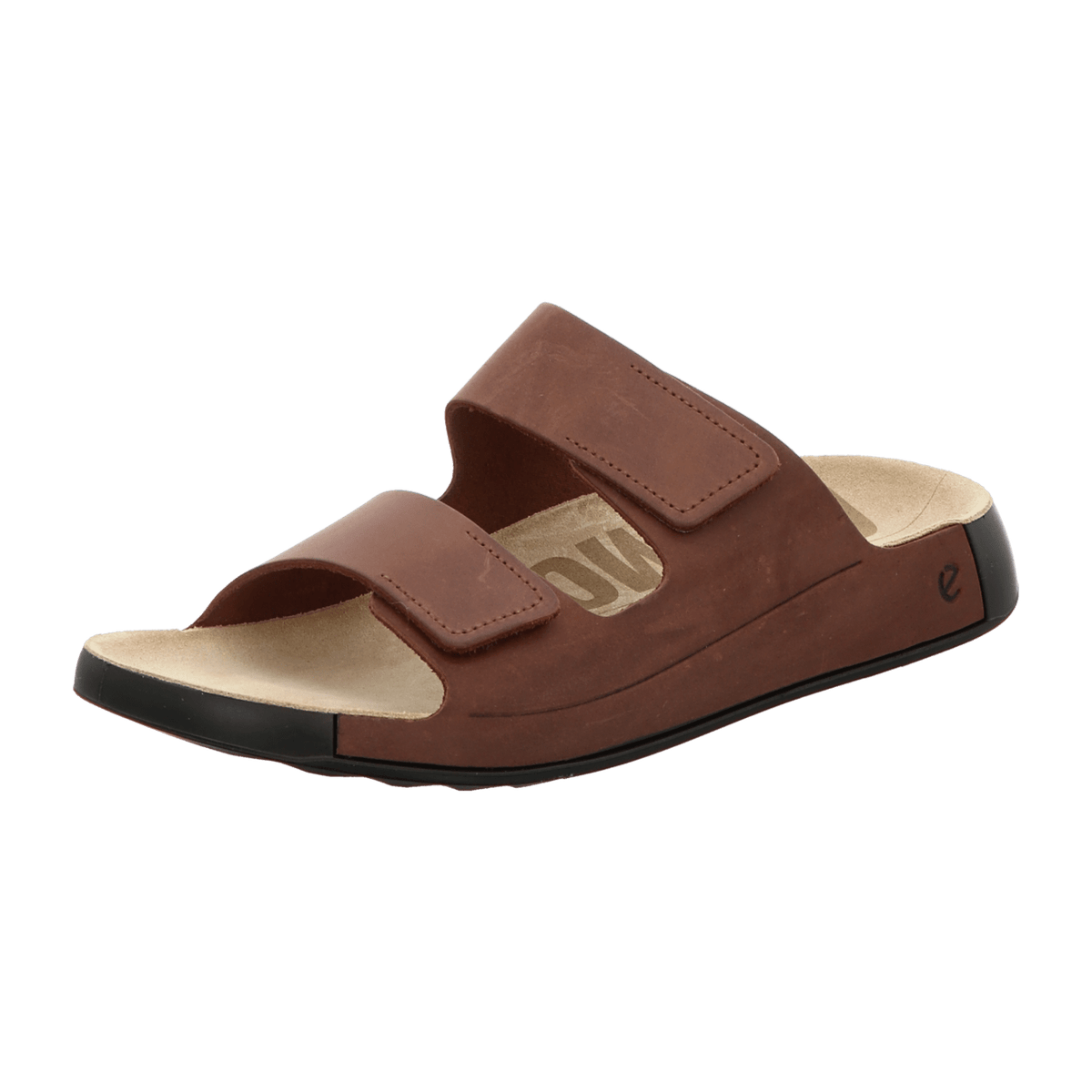 ECCO Cozmo Men's Leather Sandals Potting Soil - Lightweight Arch Support