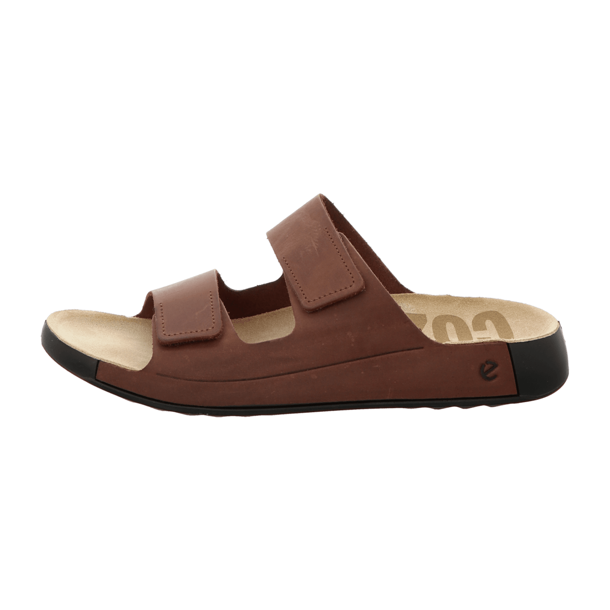 ECCO Cozmo Men's Leather Sandals Potting Soil - Lightweight Arch Support