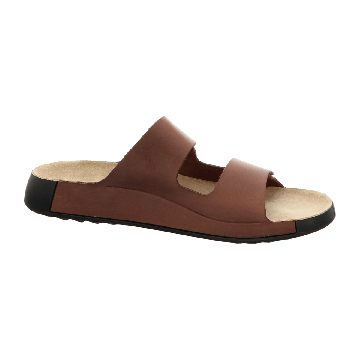ECCO Cozmo Men's Leather Sandals Potting Soil - Lightweight Arch Support