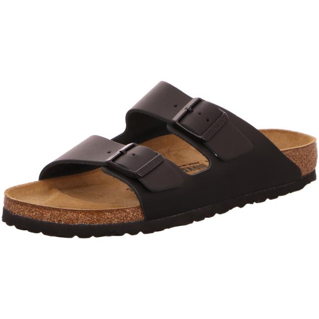 Birkenstock Arizona Leather Nature Black Slides Sandals Thongs Slip On narrow - Bartel-Shop