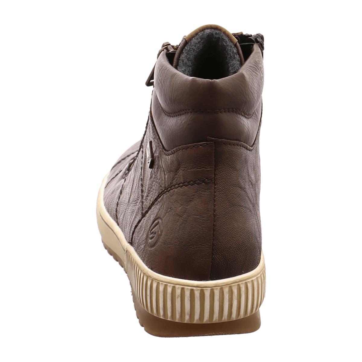 Remonte Women's Brown Leather Ankle Boots with Zip