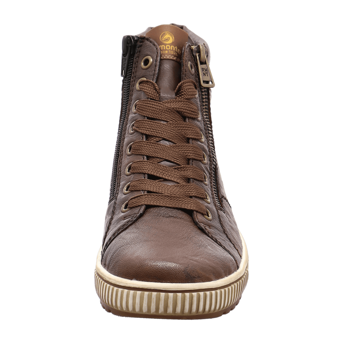 Remonte Women's Brown Leather Ankle Boots with Zip