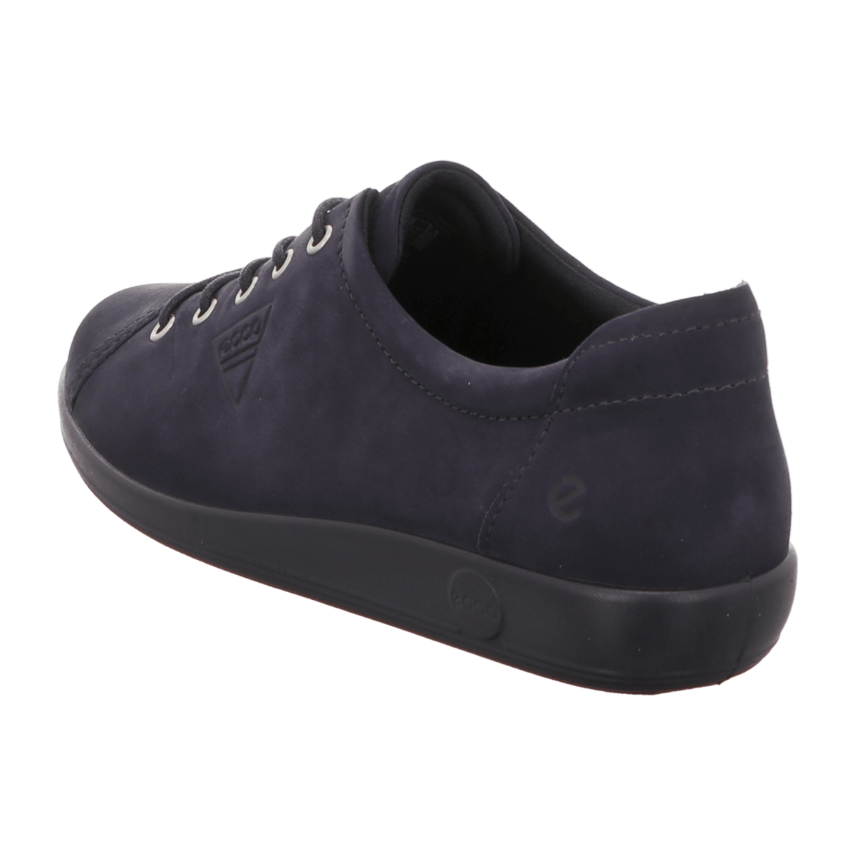 ECCO Soft 2.0 Women's Lace-Up Fashion Trainers Night Sky Blue Leather