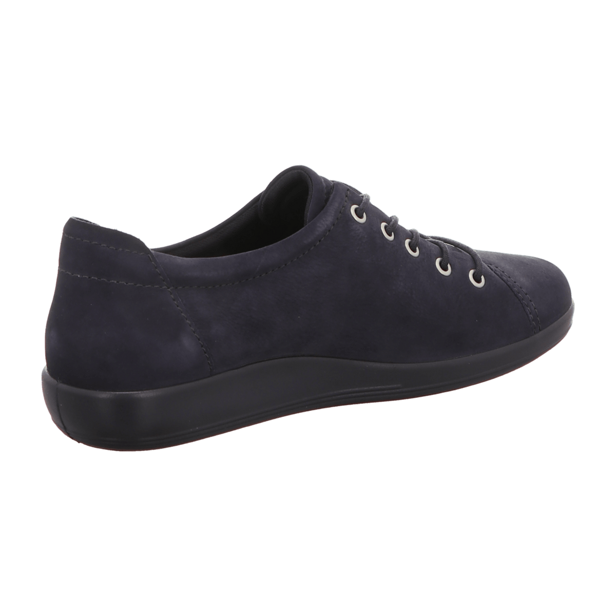 ECCO Soft 2.0 Women's Lace-Up Fashion Trainers Night Sky Blue Leather