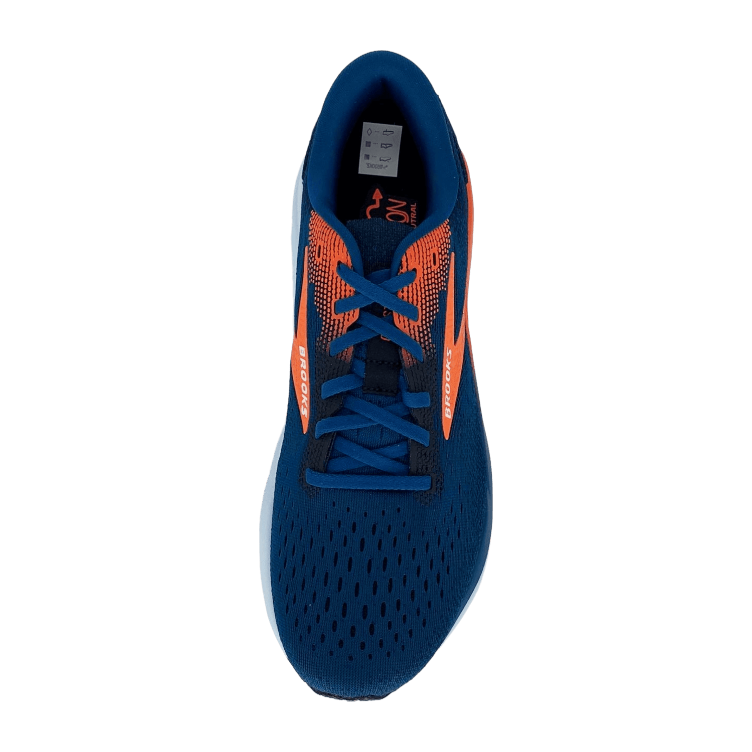 Brooks Ghost 16 Men's Running Shoes in Blue Opal/Black/Nasturtium - Synthetic Upper