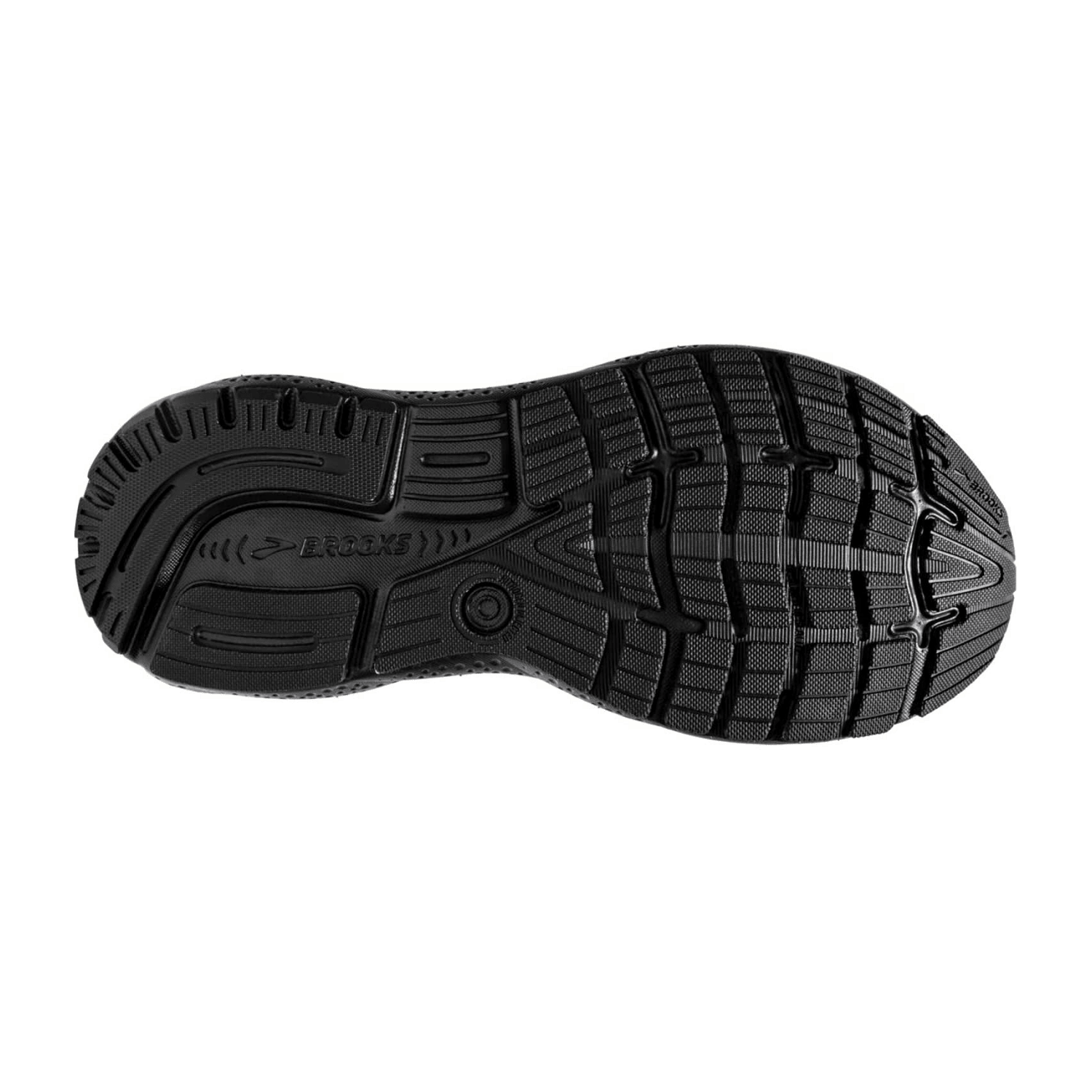 Brooks Ghost 16 Men's Running Shoes in Black, Textile Upper with Lace-Up Closure and Rubber Outsole