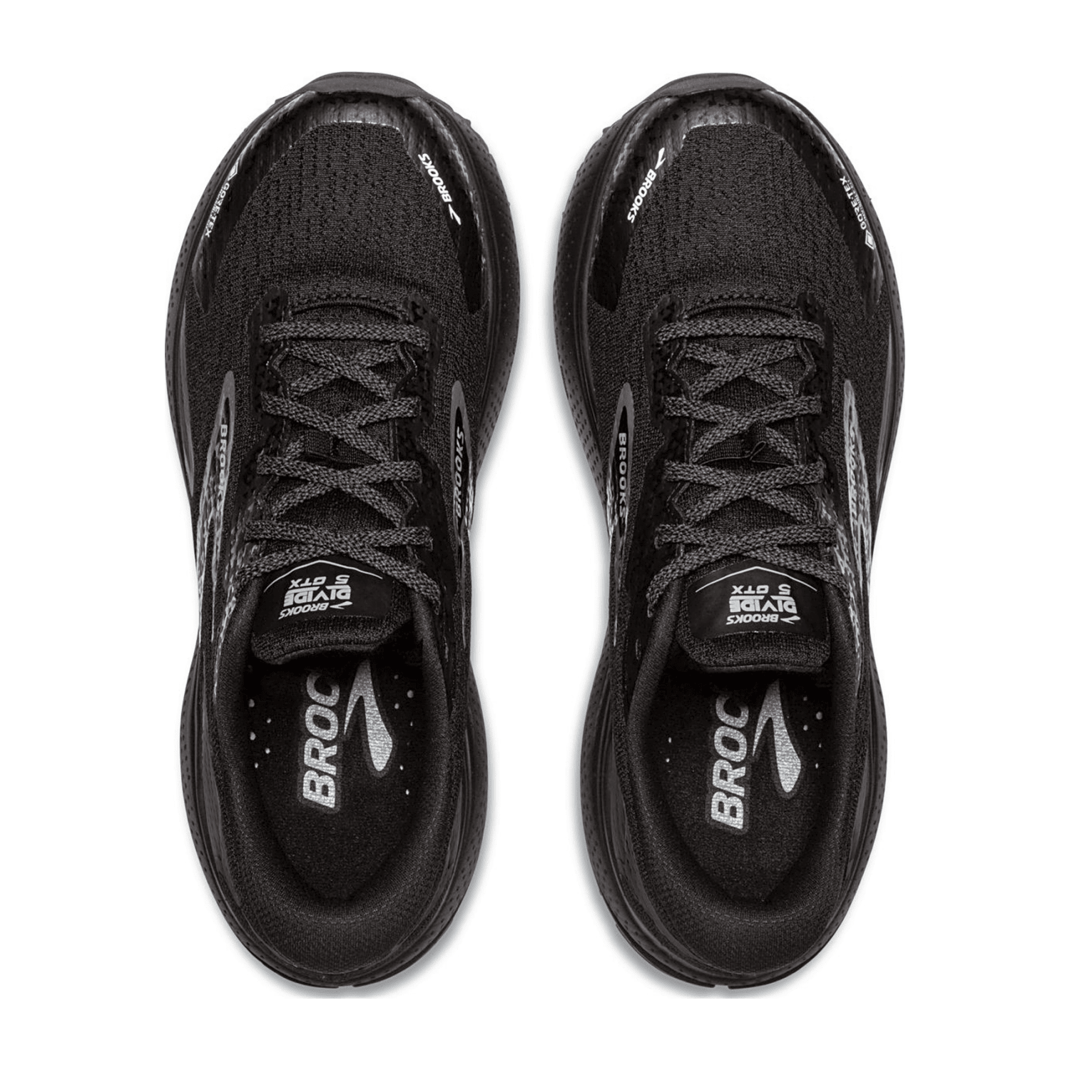 Brooks Divide 5 GTX Men's Trail Running Shoes in Black/Alloy/Base Grey - Waterproof Textile Upper