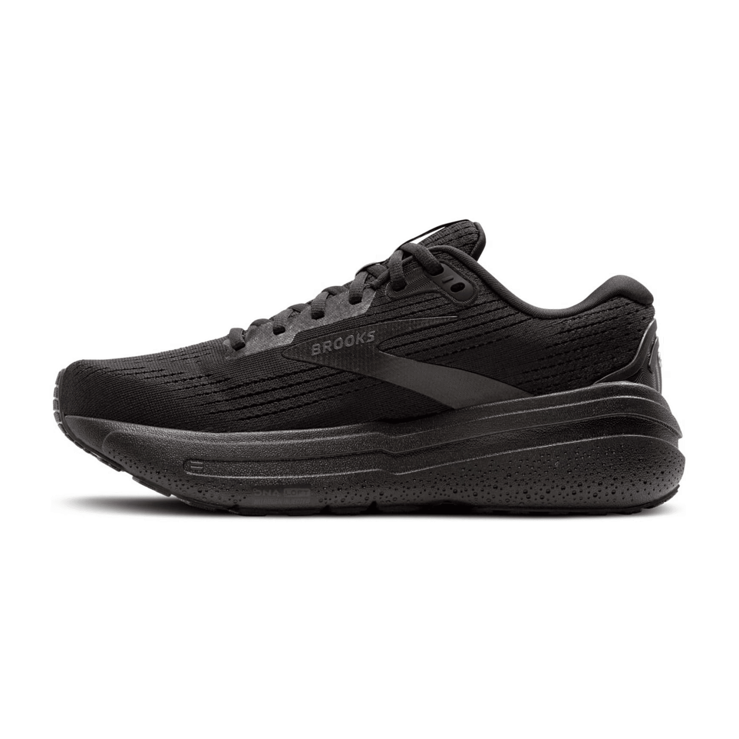 Brooks Women's Ghost Max 2 Sneakers in Black/Ebony - Lace-Up Running Shoes with Rubber Outsole