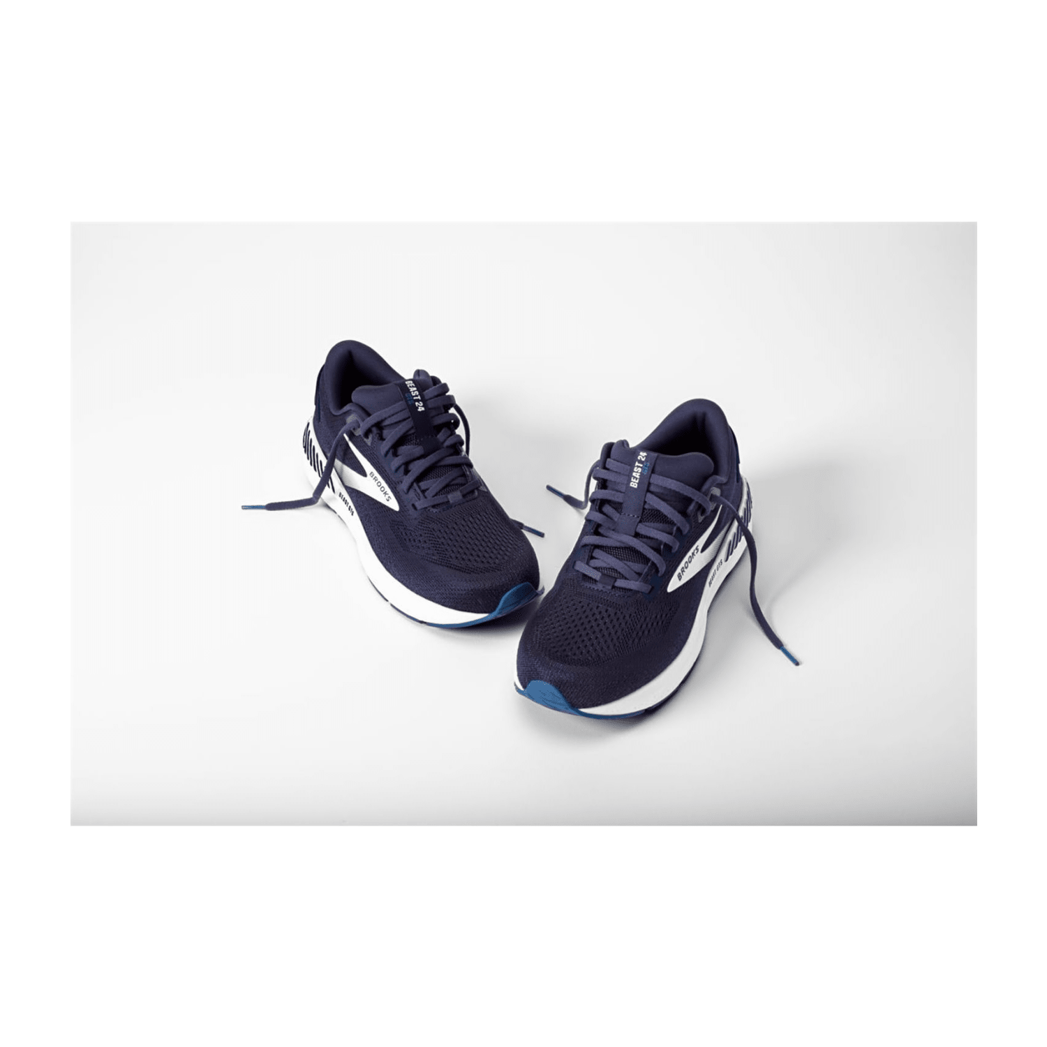 Brooks Beast GTS 24 Men's Running Shoes in Grey, Lace-Up, Cotton Textile Lining, Rubber Sole