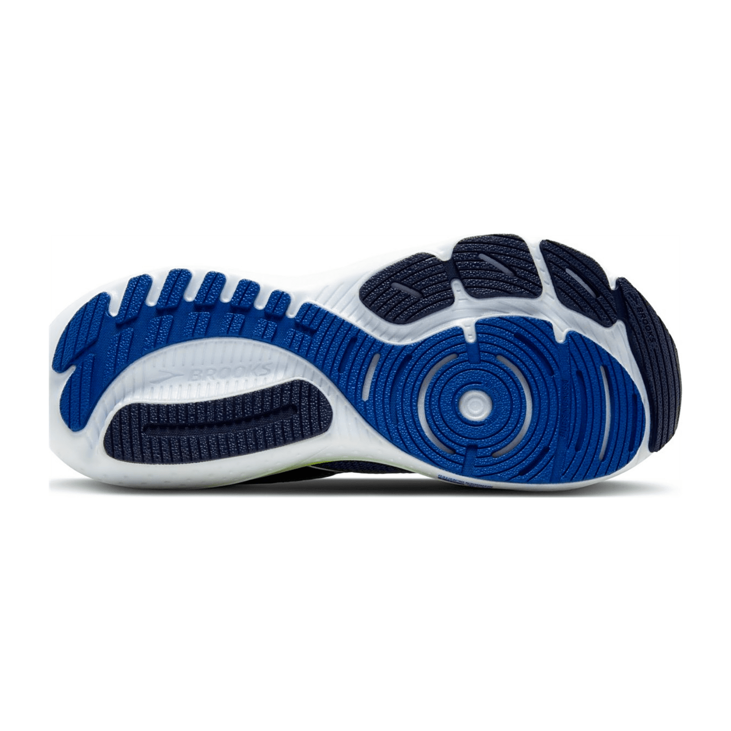 Brooks Glycerin GTS 21 Men's Running Shoes - Blue, Lace-Up Closure, Textile Lining, Rubber Outsole