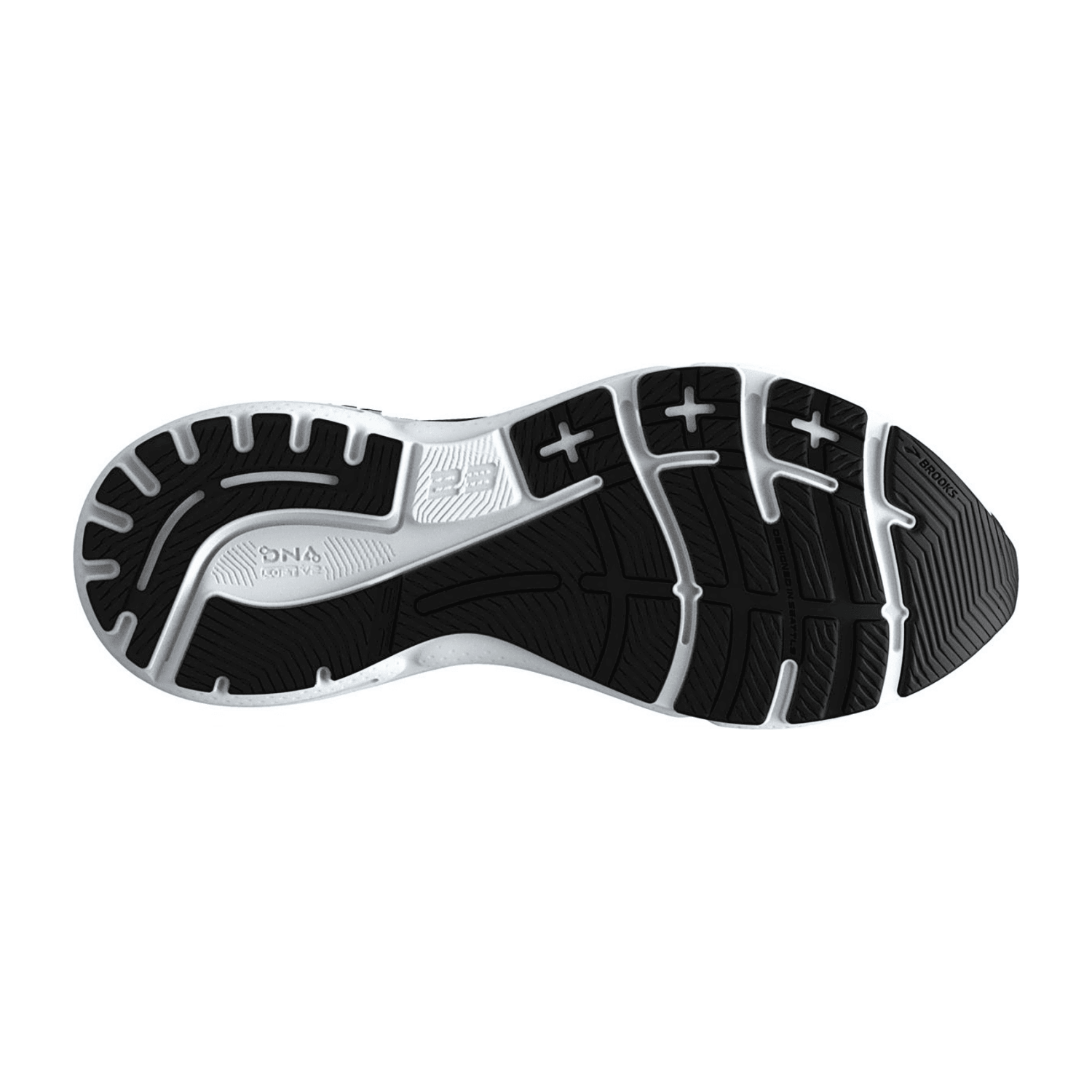 Brooks Adrenaline GTS 23 Men's Running Shoes - Black/Marine/Silver - Textile Upper - Rubber Outsole