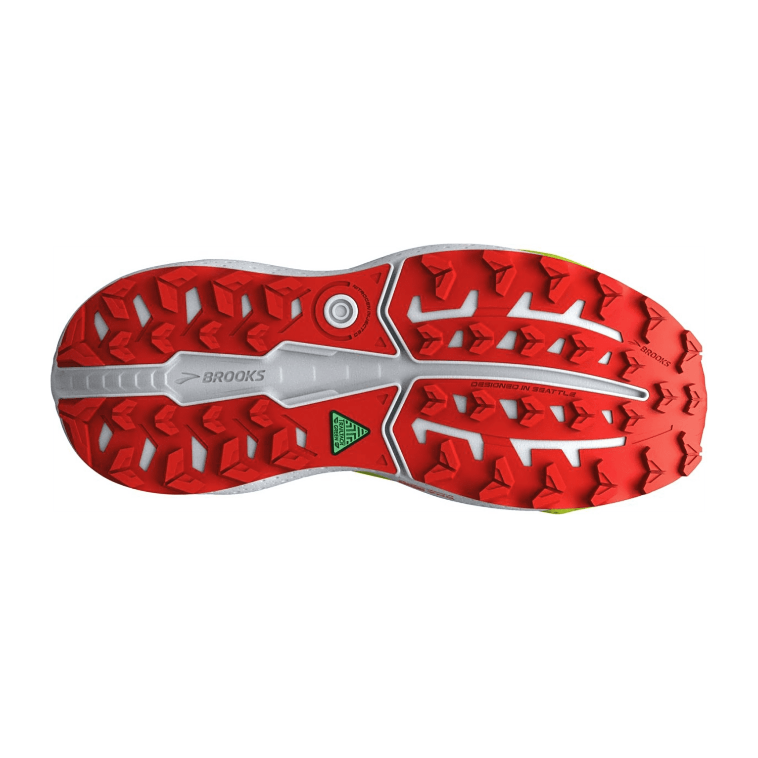 Brooks Caldera 7 Men's Running Shoes Red Lace-Up Cotton Upper Rubber Outsole
