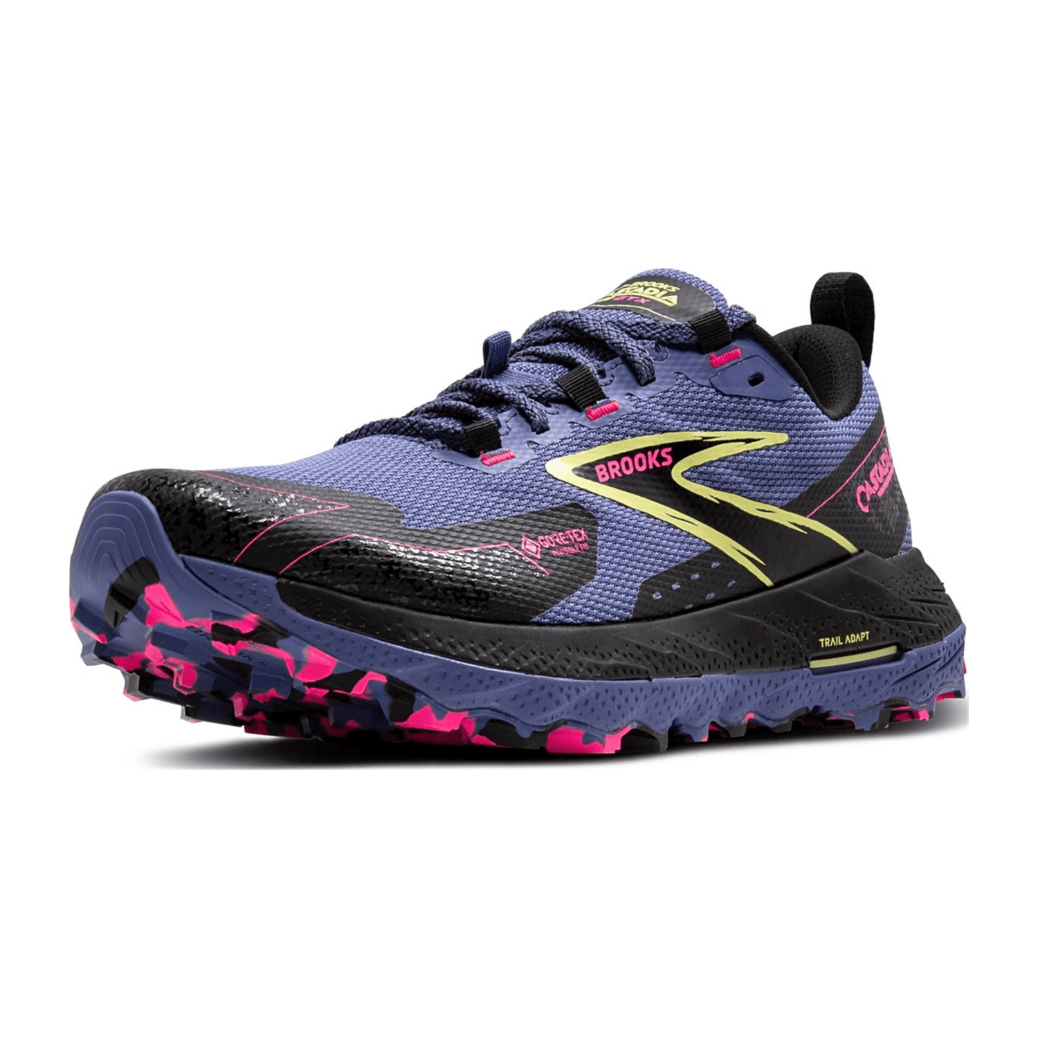 Brooks Cascadia 18 GTX Women's Trail Running Shoes, Lace-Up, Gray, Fabric and Synthetic Upper, Protective Toe Cap, Rubber Outsole