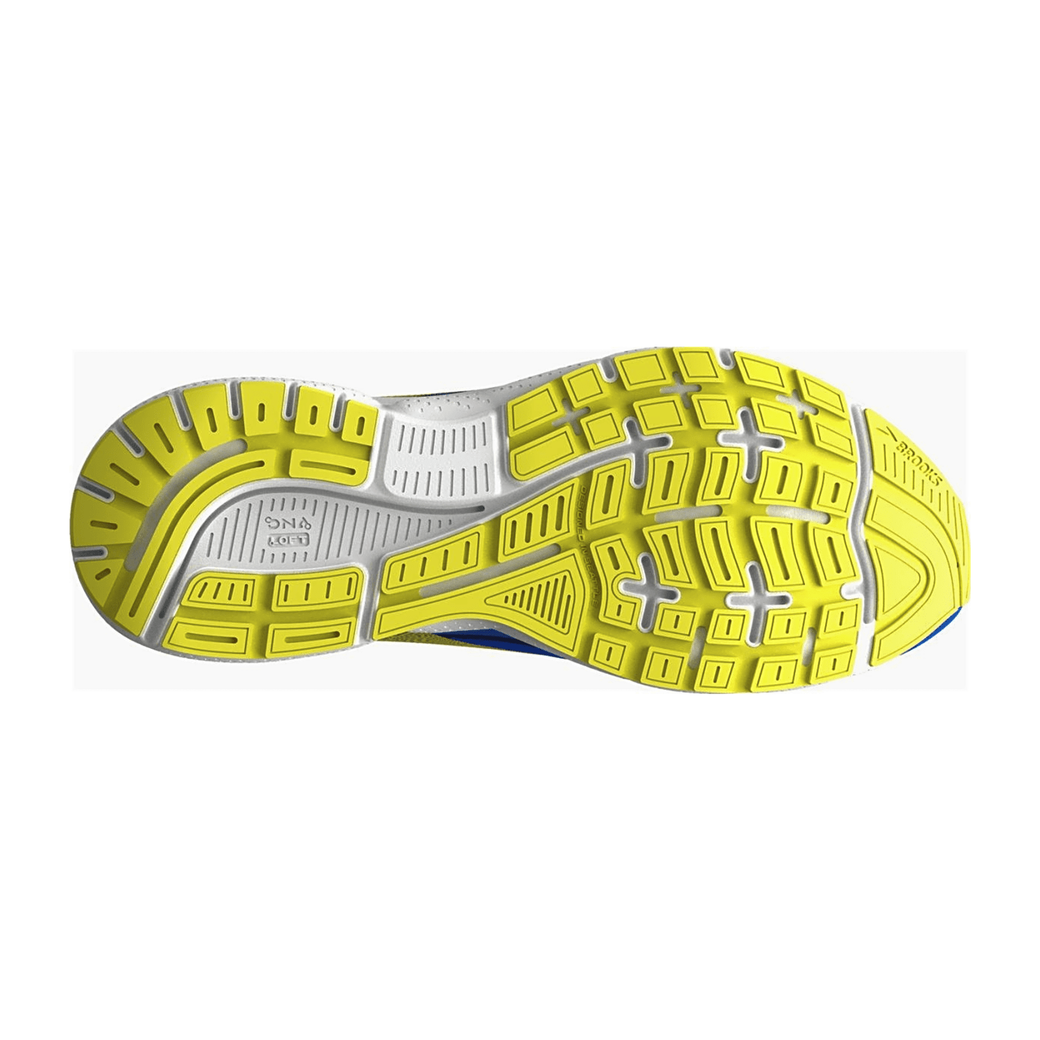 Brooks Trace 3 Men's Sneaker Lace-Up Shoes in Electric Blue, Navy, Lemon Yellow, Cotton