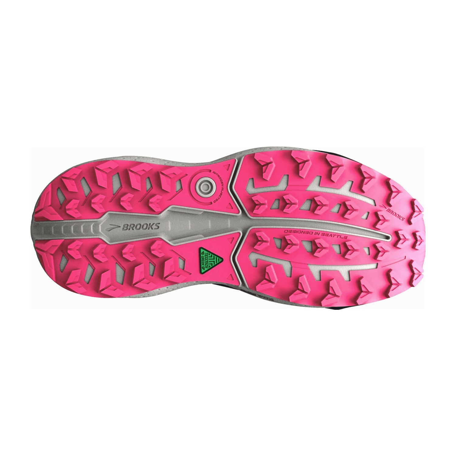 Brooks Caldera 7 Women's Trail Running Shoes in Pink with Cotton Upper and Rubber Outsole