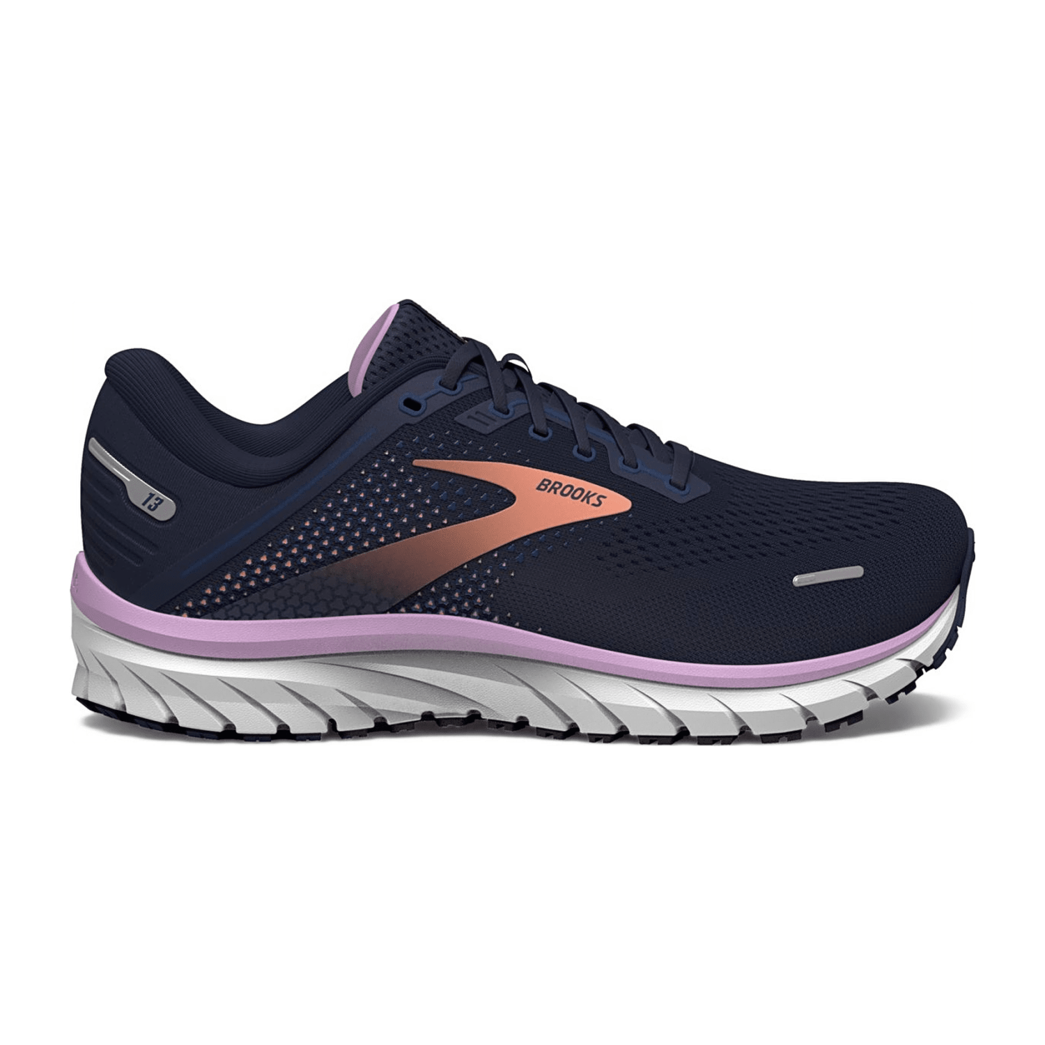 Brooks Defyance 13 Women's Running Shoes - Grey Lace-Up Sneakers with Rubber Sole