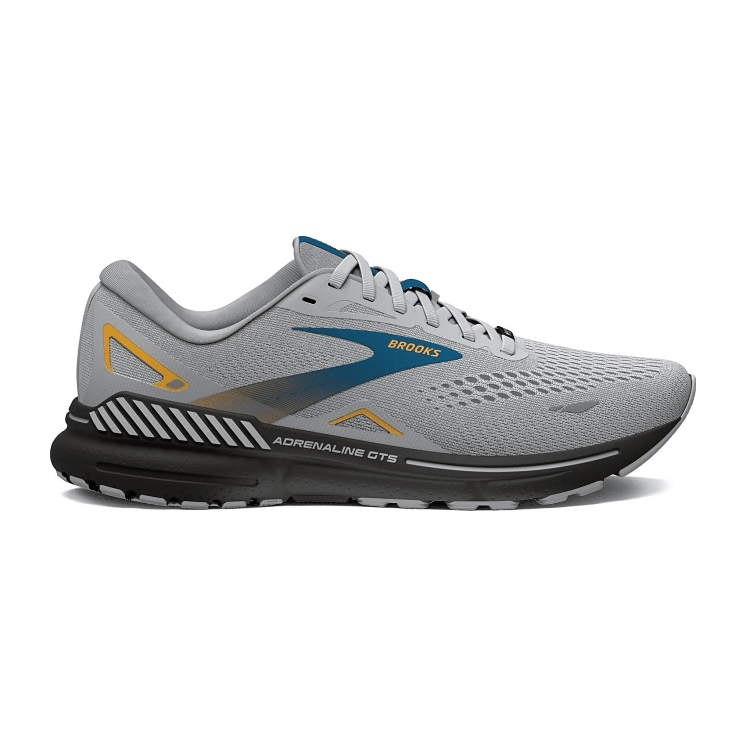 Brooks Men's Adrenaline GTS 23 GTX Running Shoes Gray Synthetic Textile Rubber Sole