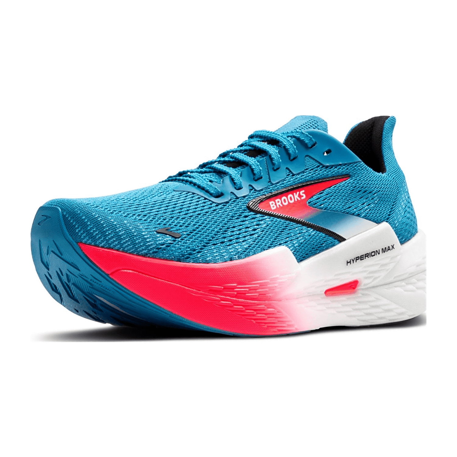 Brooks Hyperion Max 2 Women's Running Shoes - Crystal Seas / Diva Pink / Black - Lace-Up - Cotton Upper