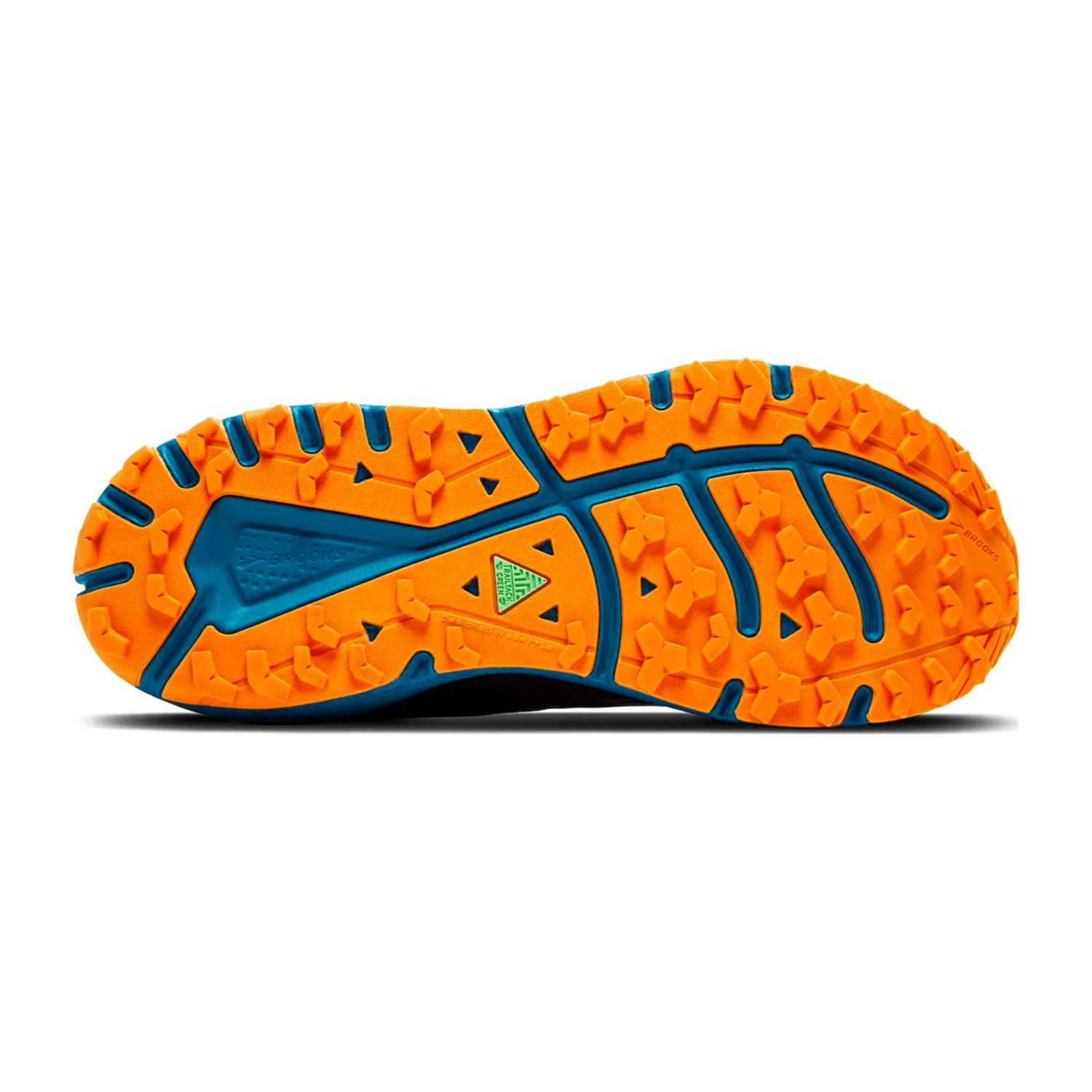 Brooks Men's Divide 5 Sneaker in Ebony Mosaic Blue Orange - Synthetic Lace-Up Shoes with Rubber Sole
