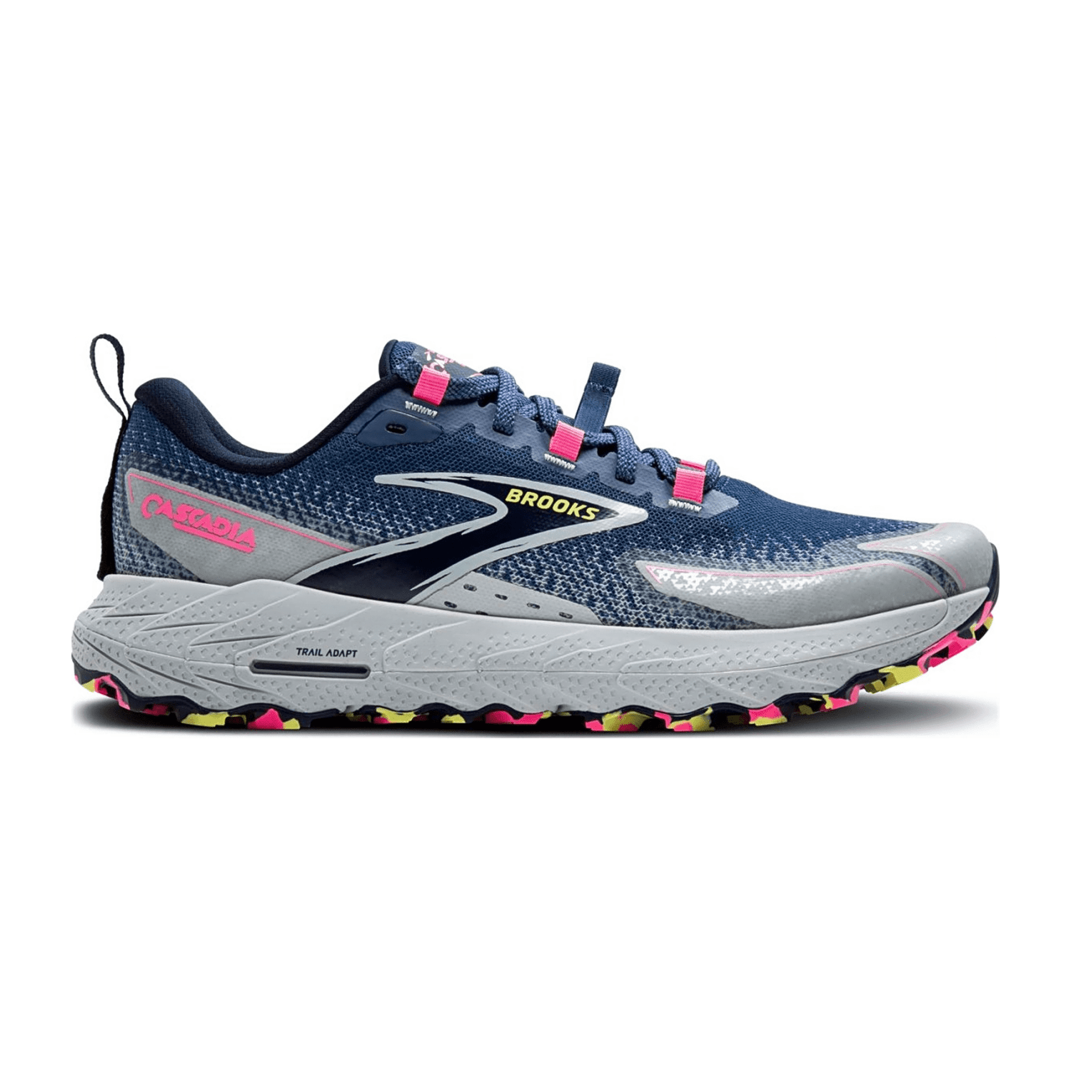 Brooks Cascadia 18 Women's Trail Running Shoes - Grey - Synthetic & Mesh Upper - Lace-Up Closure