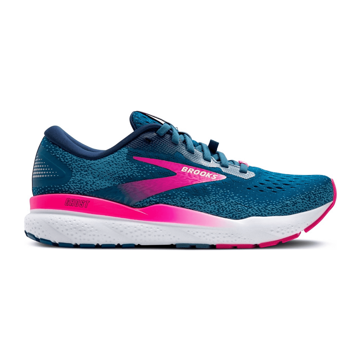 Brooks Ghost 16 GTX Women's Running Shoes in Moroccan Blue/Pink/Yellow