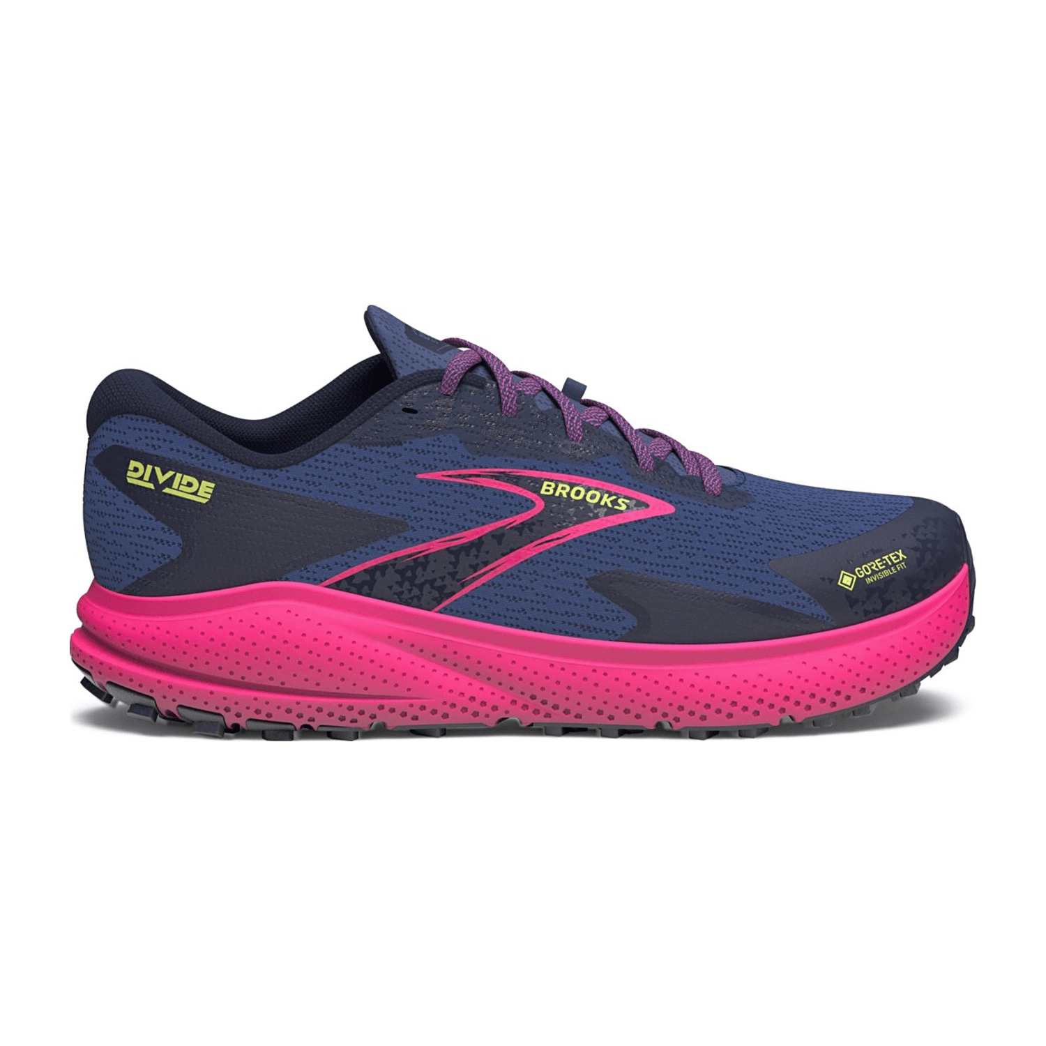 Brooks Divide 5 GTX Women's Sneakers in Blue with Lace-Up Closure and Rubber Sole