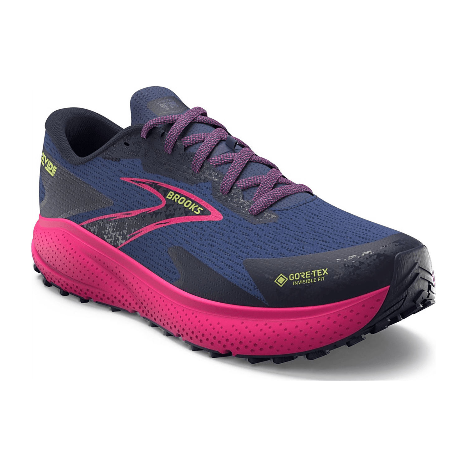 Brooks Divide 5 GTX Women's Sneakers in Blue with Lace-Up Closure and Rubber Sole