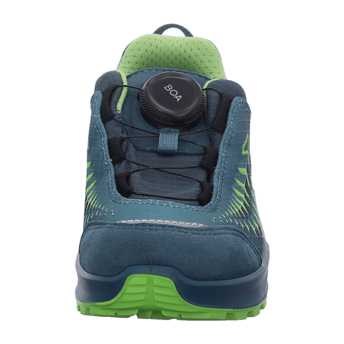 LOWA FERROX GTX LO JR Kids Trekking Shoes Petrol Limone Waterproof