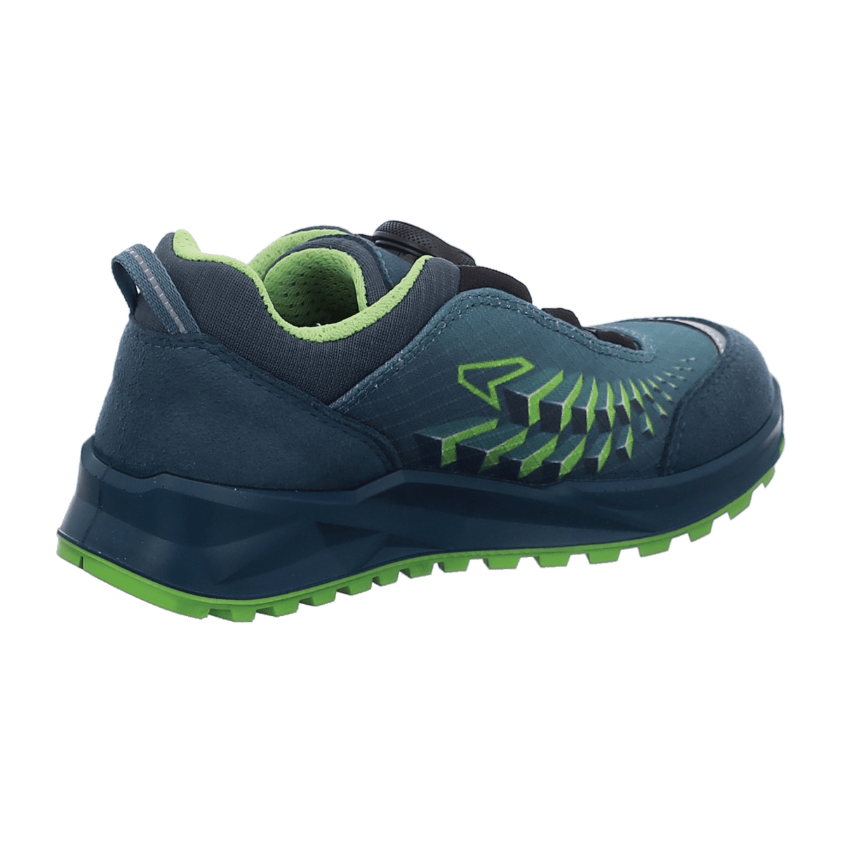 LOWA FERROX GTX LO JR Kids Trekking Shoes Petrol Limone Waterproof