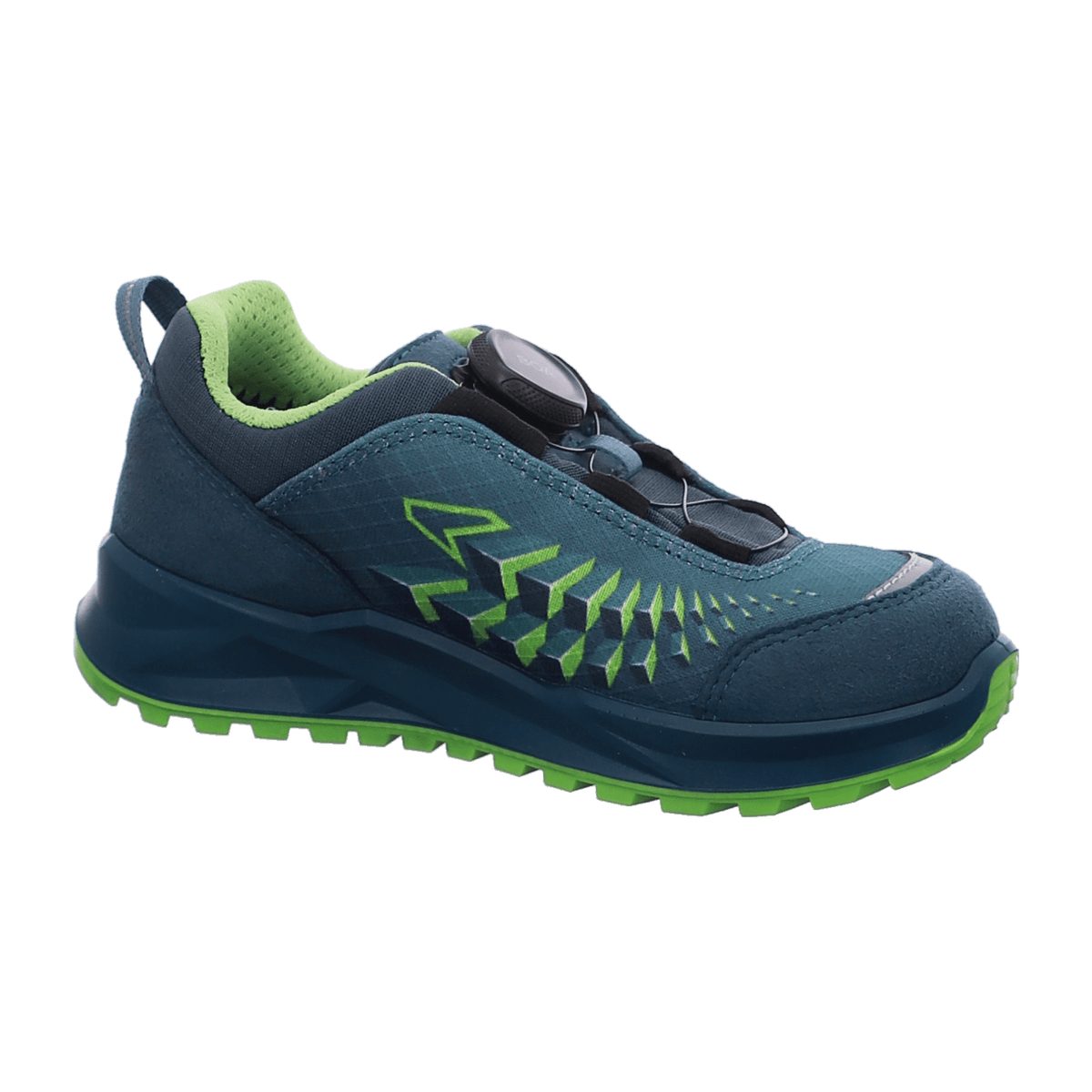 LOWA FERROX GTX LO JR Kids Trekking Shoes Petrol Limone Waterproof