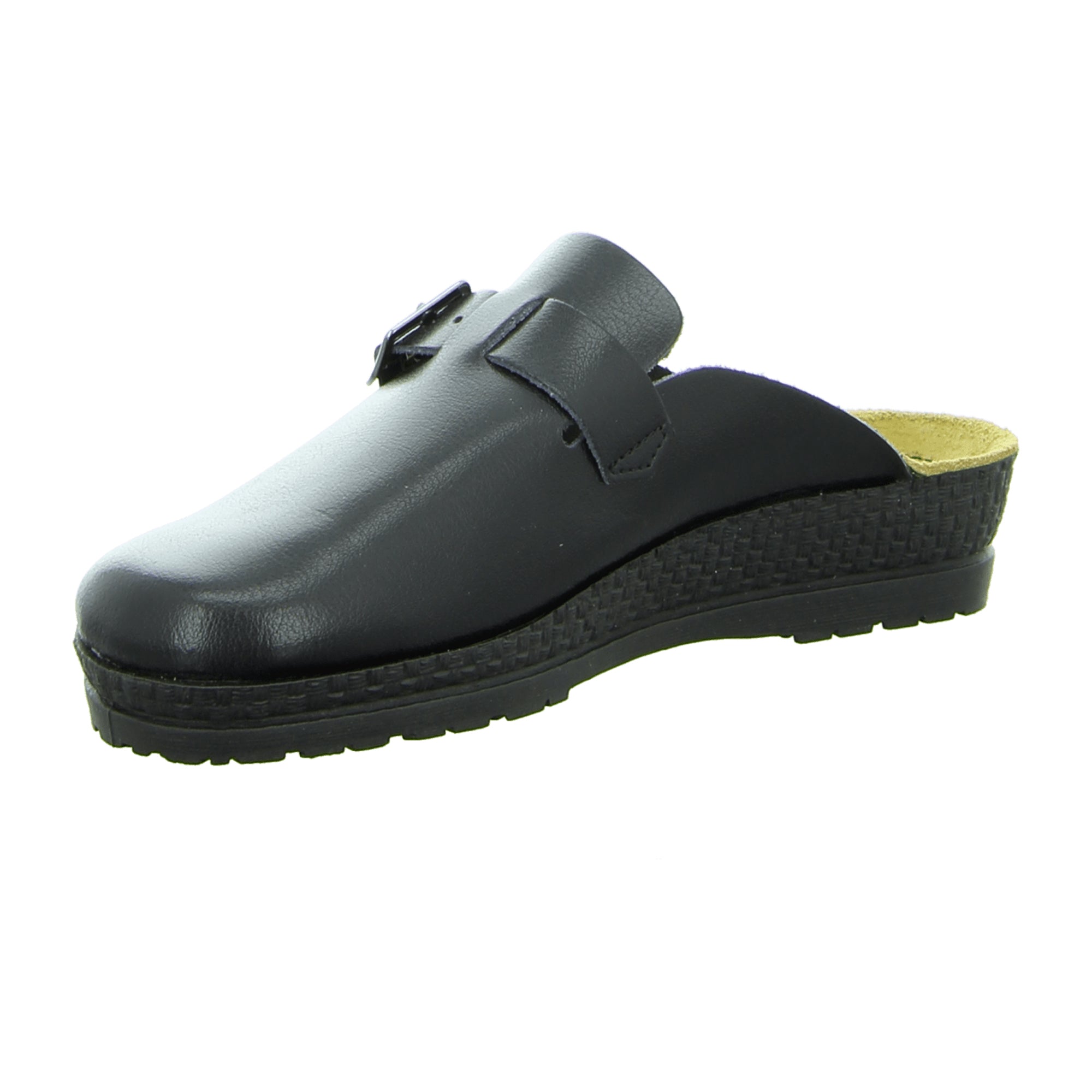 Rohde 1438 Black Women's Slip-On Shoes Leather Upper Spring Summer