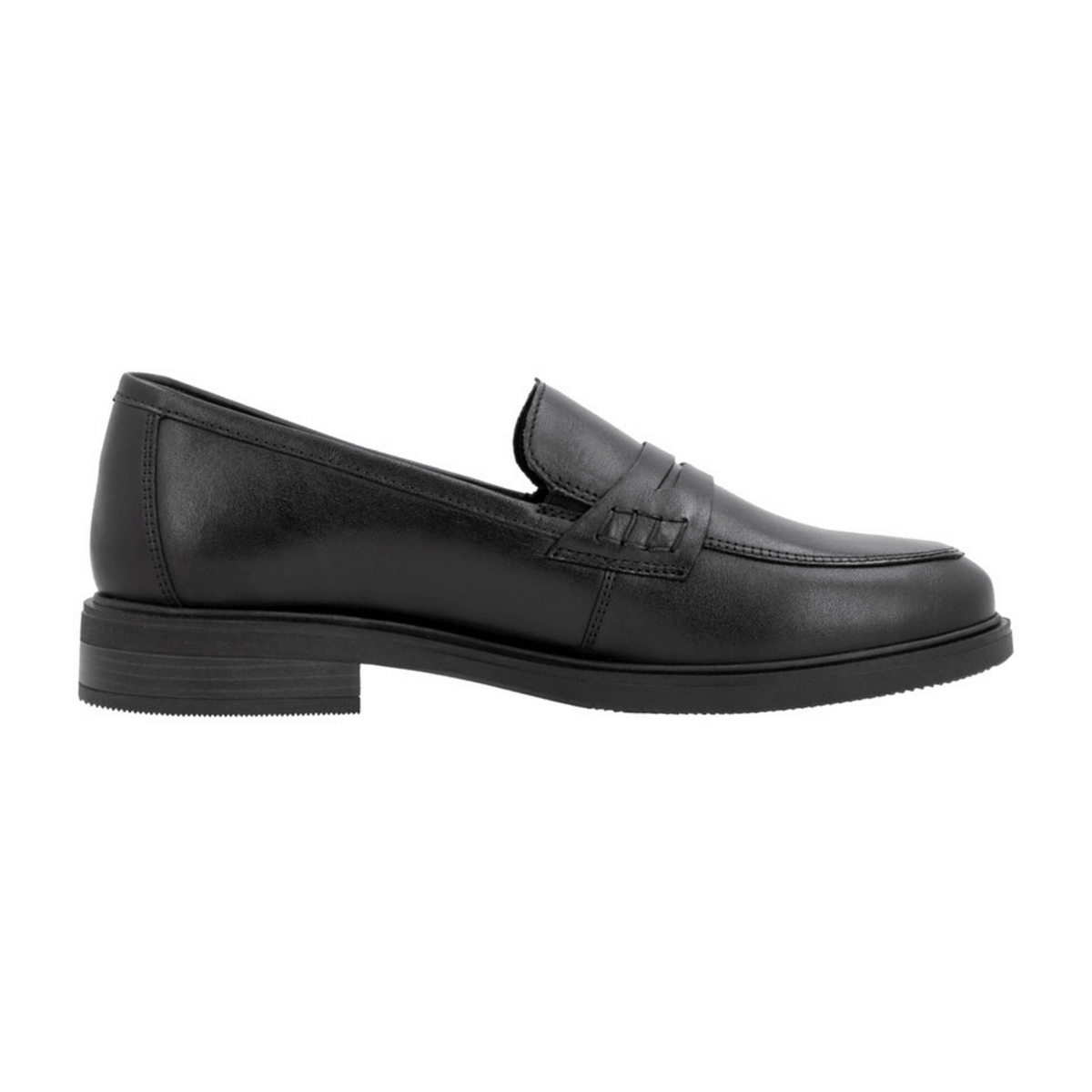 Remonte Women's Loafers - Black Leather Shoes with Removable Insole