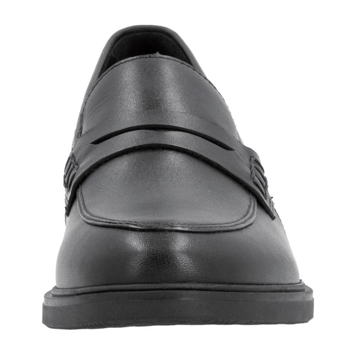 Remonte Women's Loafers - Black Leather Shoes with Removable Insole